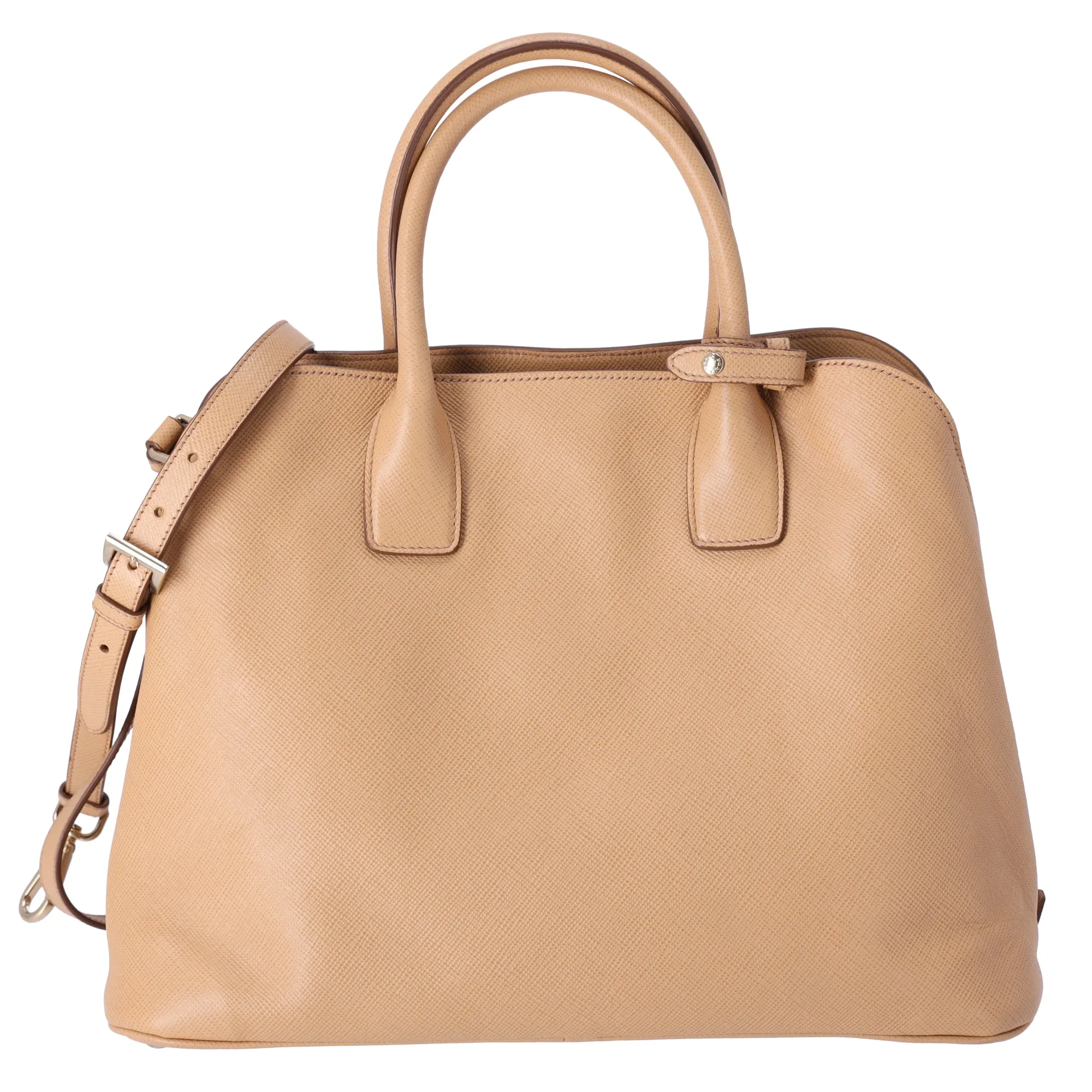 PRADA Logo Handbag BN2554 Beige Saffiano Cuir Leather sold by Gaby's Bags product image thumbnail 3