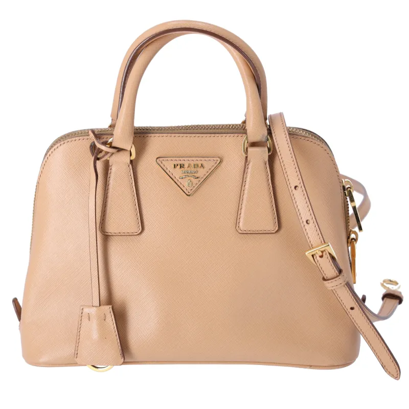 PRADA Promenade Small Handbag Shoulder Bag BL0838 Light Brown Leather sold by Gaby's Bags