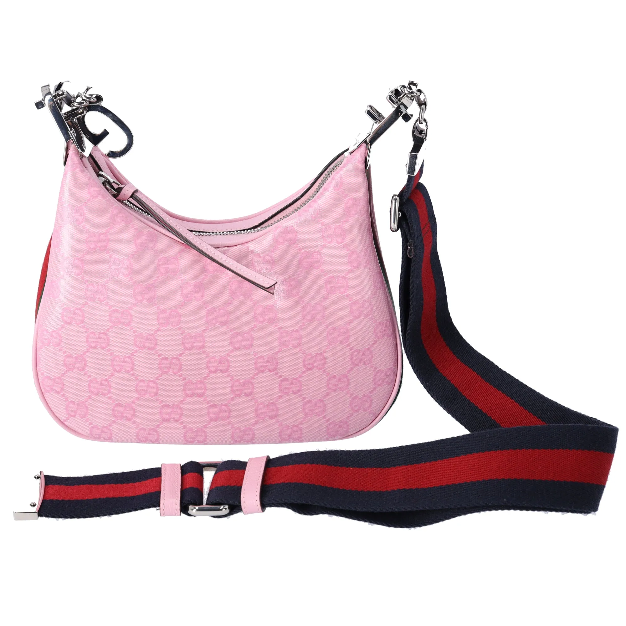 GUCCI Attache Small Shoulder Bag 699409 Pink GG Multicolor Strap sold by Gaby's Bags product image thumbnail 3