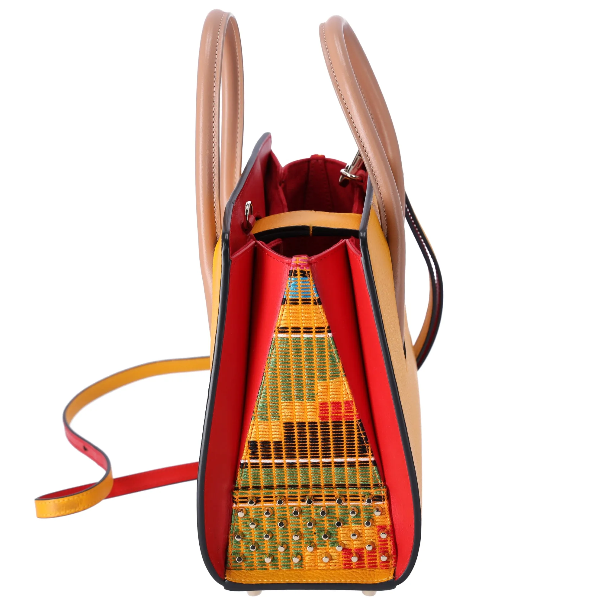 Christian Louboutin Paloma Small Handbag 1175126 Yellow Beige Multi Calf Leather sold by Gaby's Bags product image thumbnail 3