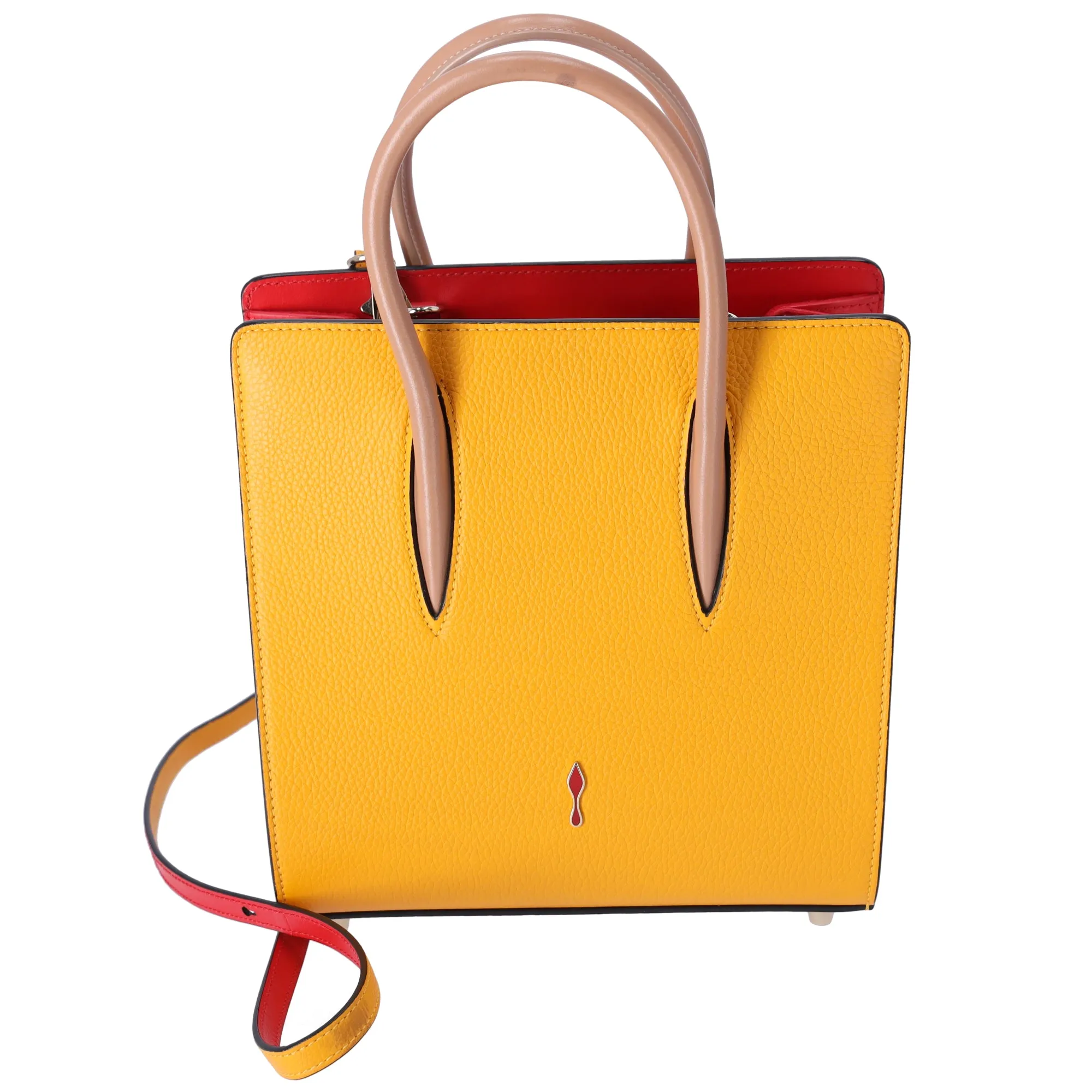 Christian Louboutin Paloma Small Handbag 1175126 Yellow Beige Multi Calf Leather sold by Gaby's Bags