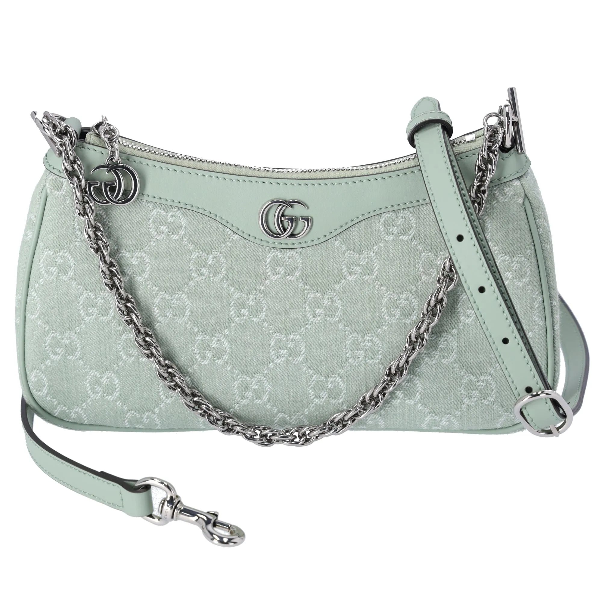 GUCCI Ophidia Small Shoulder Bag Handbag 784753 Light Green Jacquard Leather sold by Gaby's Bags
