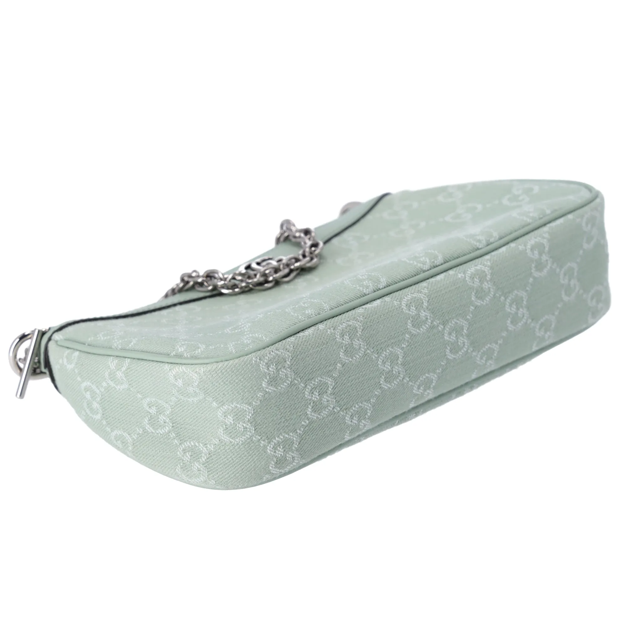 GUCCI Ophidia Small Shoulder Bag Handbag 784753 Light Green Jacquard Leather sold by Gaby's Bags product image thumbnail 5