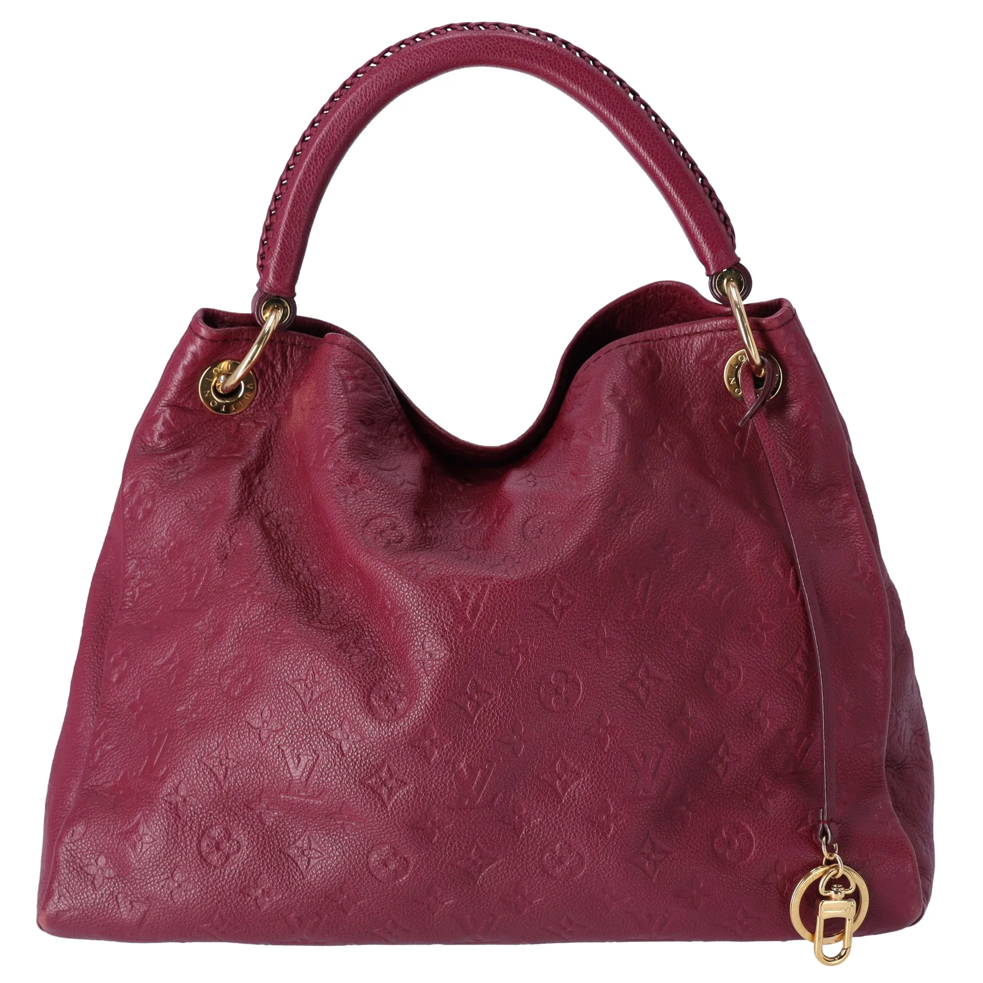 Louis Vuitton Artsy MM Monogram Empreinte Hobo Tote Aurore Dark Pink Leather sold by Gaby's Bags
