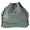CHANEL Gabrielle Medium Backpack Khaki Green Aged Calf Leather sold by Gaby's Bags