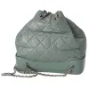 CHANEL Gabrielle Medium Backpack Khaki Green Aged Calf Leather sold by Gaby's Bags