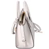 Michael Kors Avril Small Top Zip Satchel Crossbody Light Cream MK Signature sold by Gaby's Bags