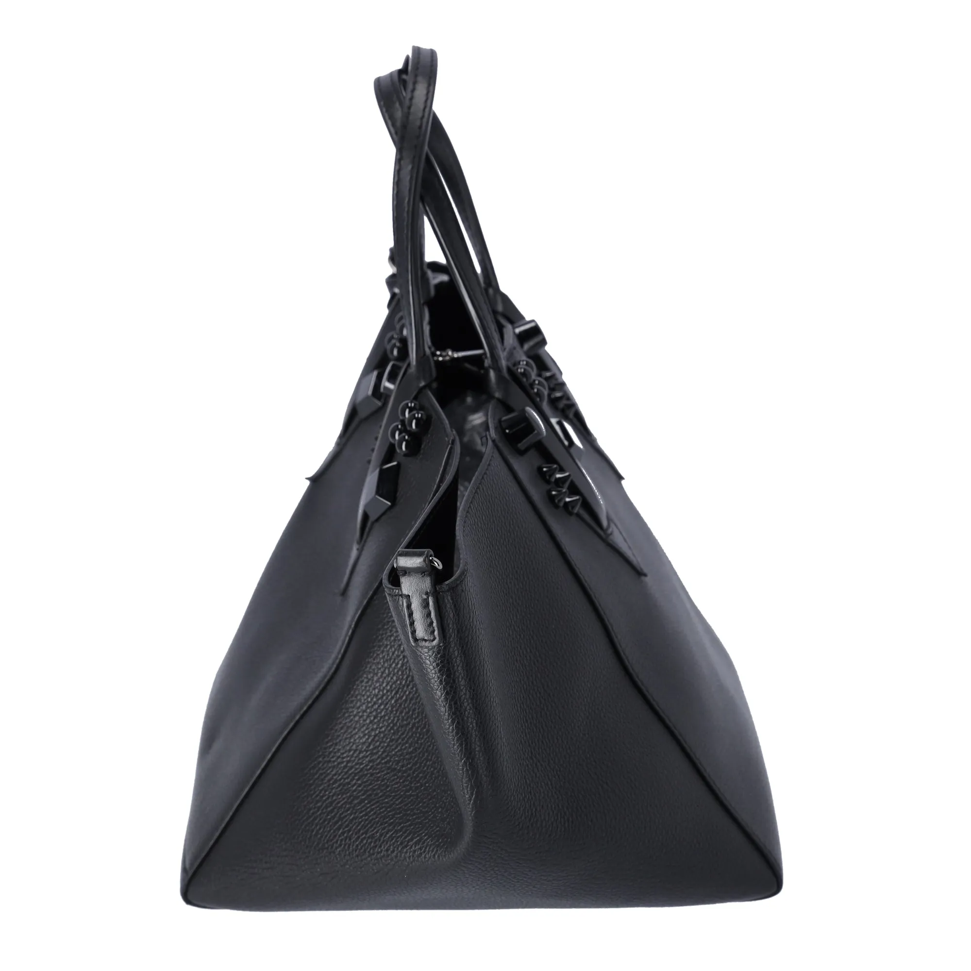 Christian Louboutin Small Cabachic Tote Calfskin Empire Spike Studded Black sold by Gaby's Bags product image thumbnail 4