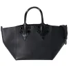 Christian Louboutin Small Cabachic Tote Calfskin Empire Spike Studded Black sold by Gaby's Bags