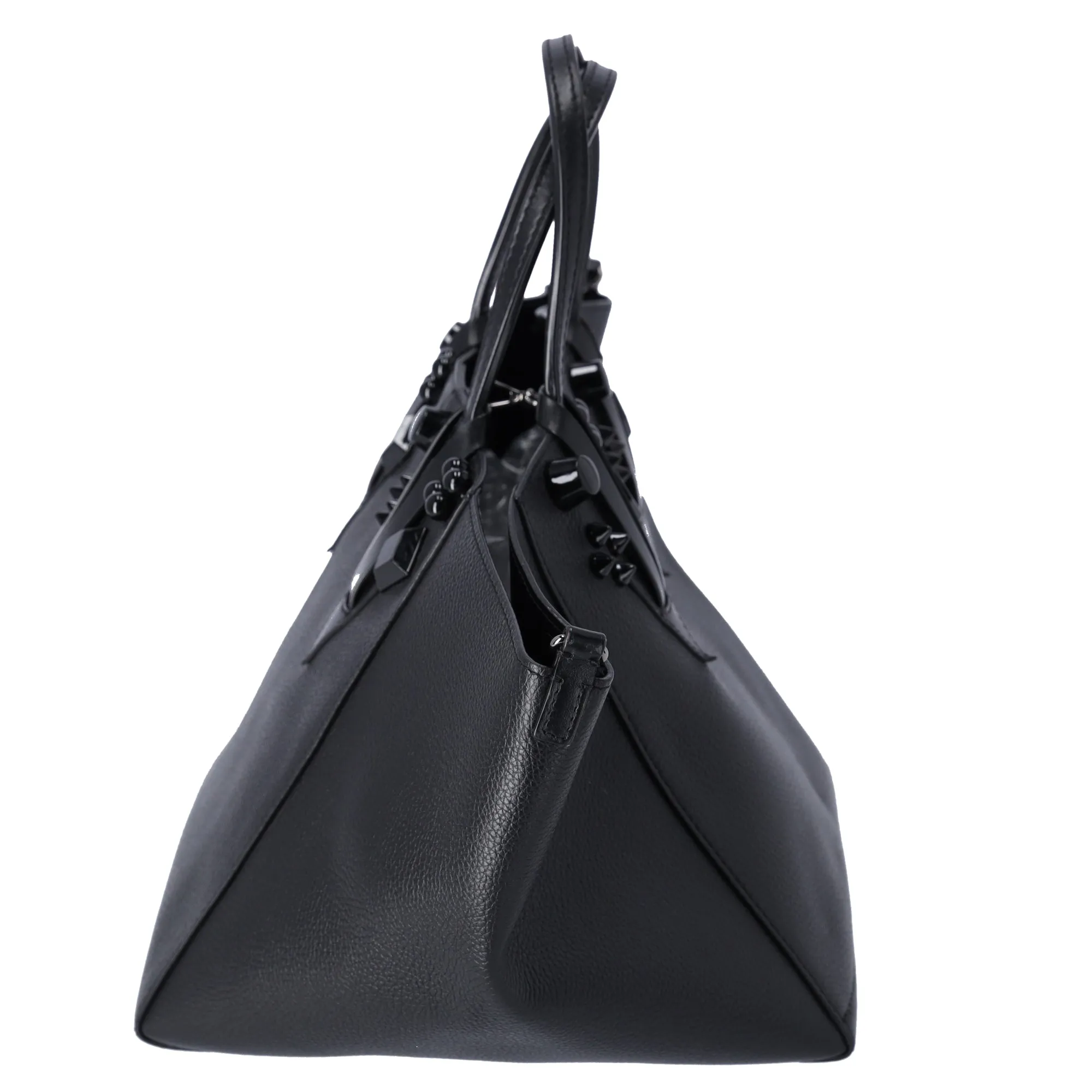 Christian Louboutin Small Cabachic Tote Calfskin Empire Spike Studded Black sold by Gaby's Bags product image thumbnail 2