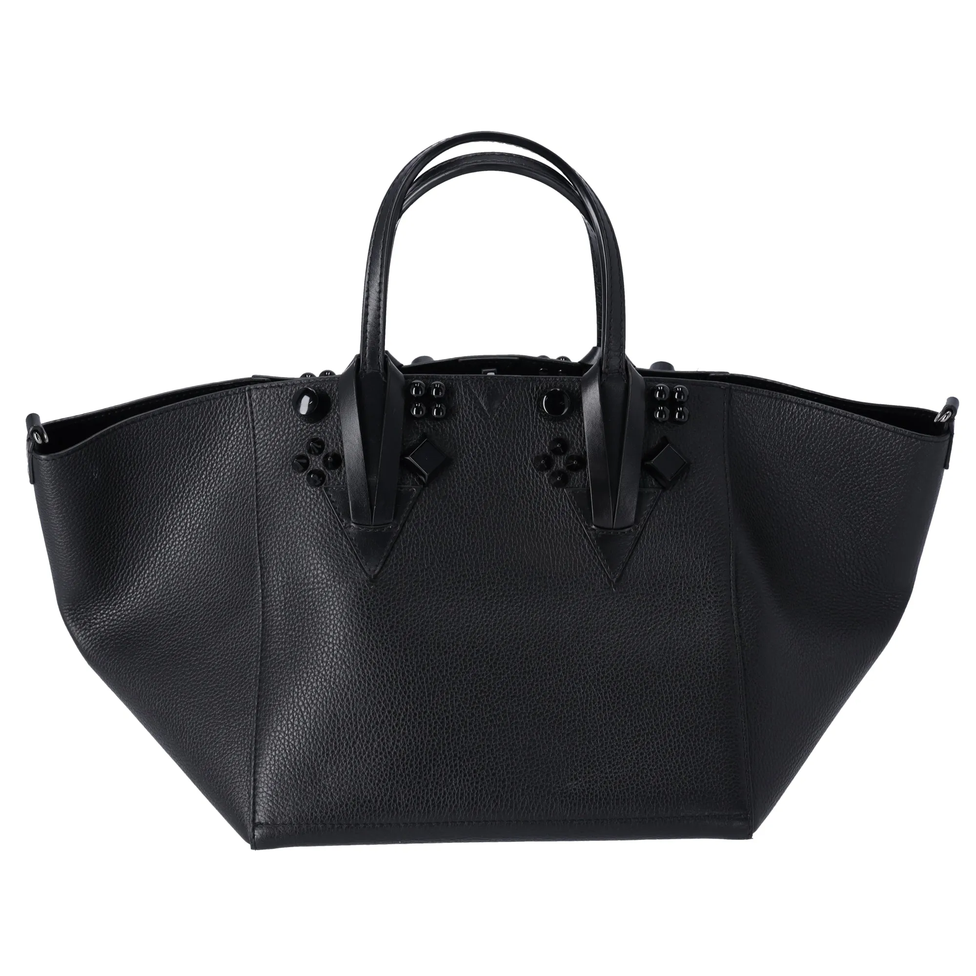 Christian Louboutin Small Cabachic Tote Calfskin Empire Spike Studded Black sold by Gaby's Bags product image thumbnail 3