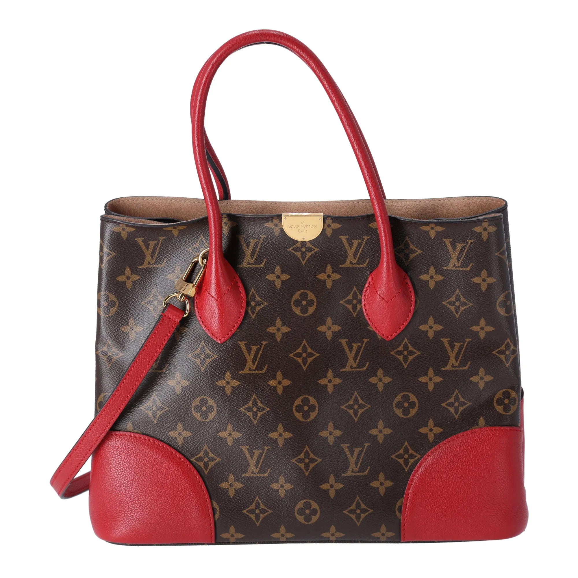 Louis Vuitton Flandrin Triple Compartment Satchel Monogram Brown Cerise M41596 sold by Gaby's Bags