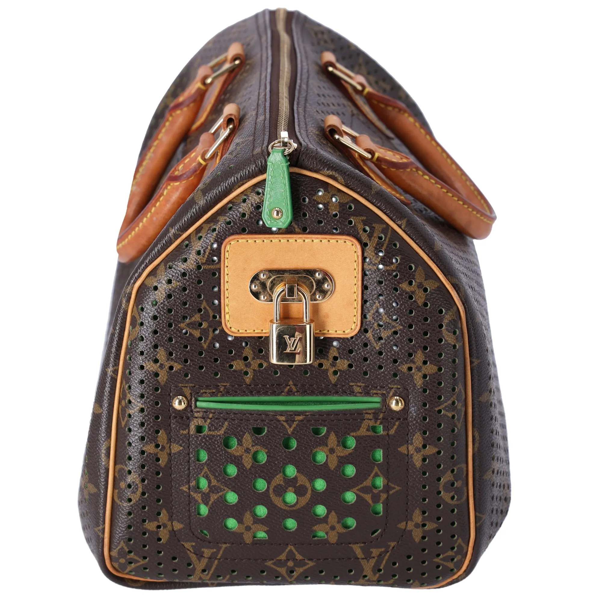 Louis Vuitton Speedy 30 Monogram Perforated Handbag M95181 Vert Green sold by Gaby's Bags product image thumbnail 3