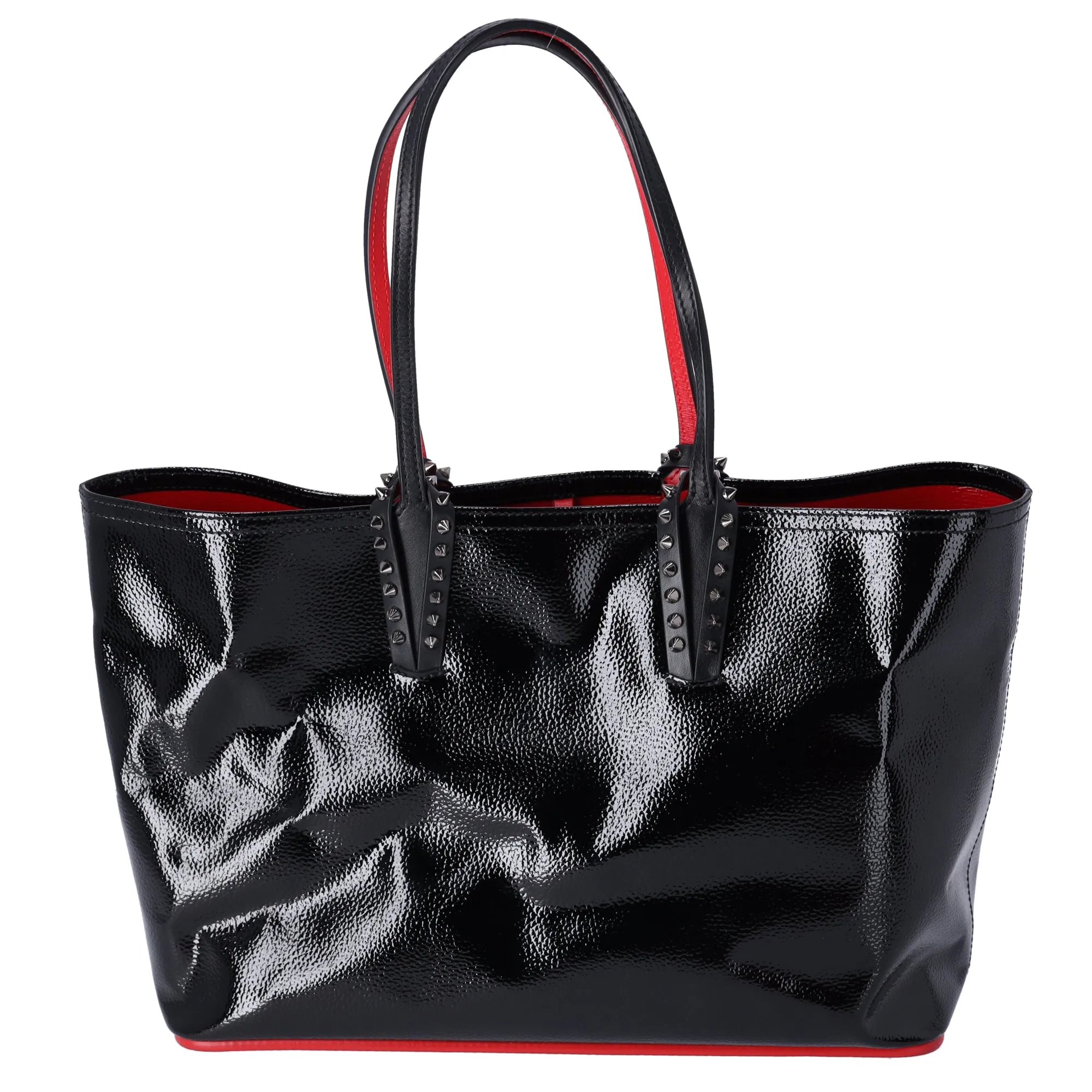 Christian Louboutin Cabata Small Tote Bag Black Red Patent Leather sold by Gaby's Bags product image thumbnail 3
