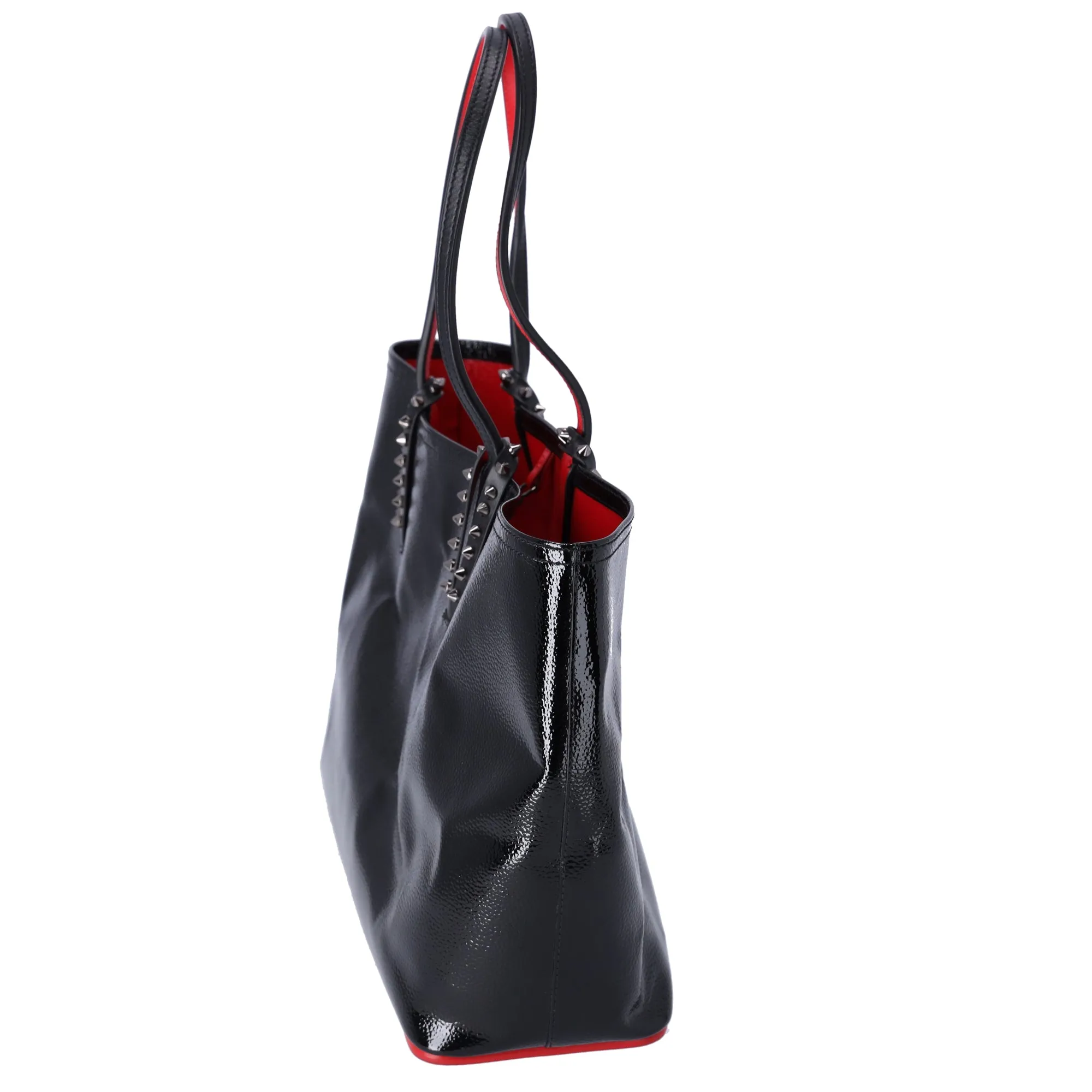 Christian Louboutin Cabata Small Tote Bag Black Red Patent Leather sold by Gaby's Bags product image thumbnail 4