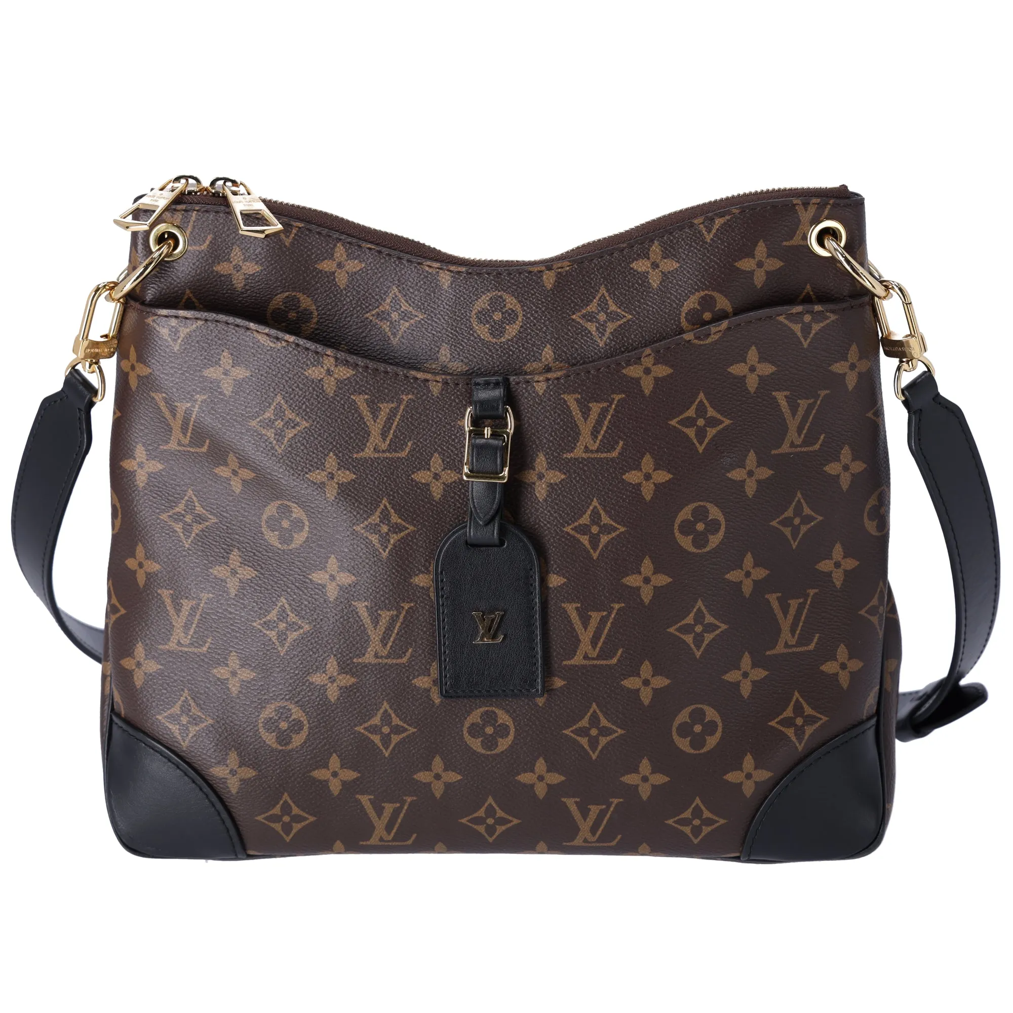Louis Vuitton Monogram Odeon NM MM Messenger Bag Brown Noir Black sold by Gaby's Bags