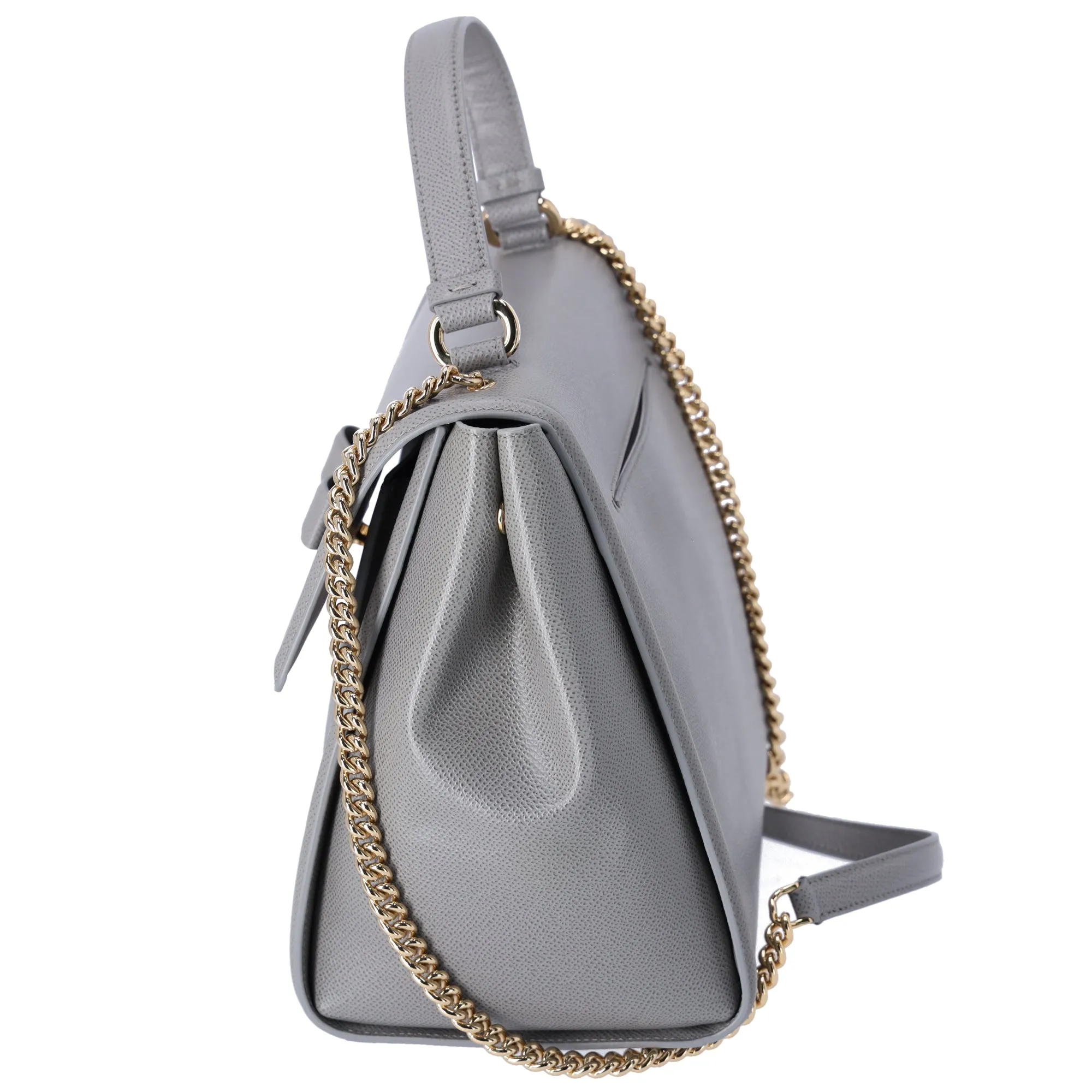 Salvatore Ferragamo Carry Shoulder Bag 21G697 Gray Leather sold by Gaby's Bags product image thumbnail 3