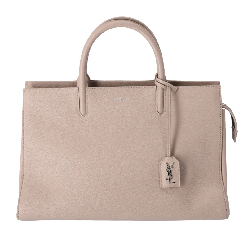 Saint Laurent Paris Cabas Rive Gauche Handbag 620667 Beige Leather sold by Gaby's Bags