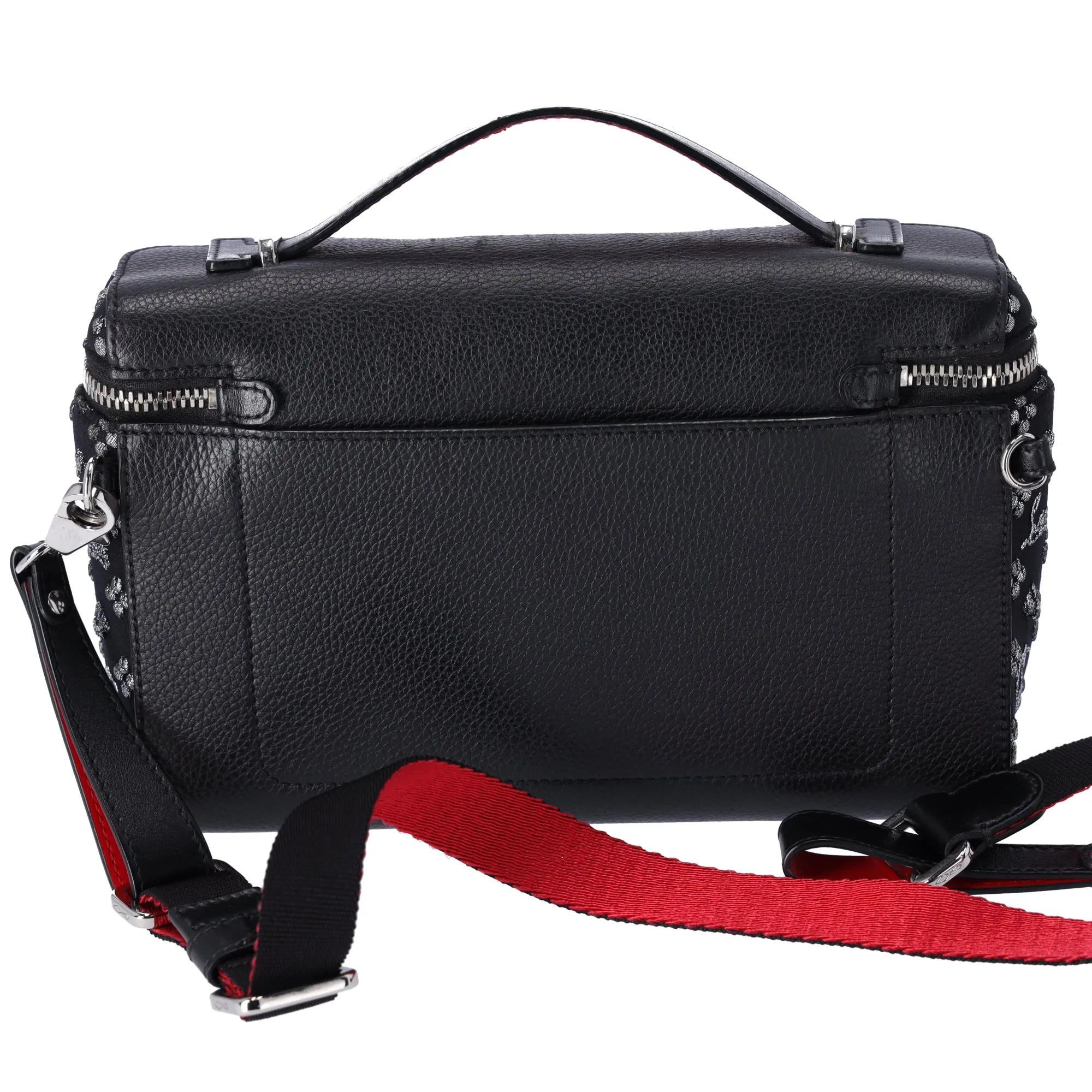 Christian Louboutin Kipi Pouch Handbag Black Silver Logo Studded sold by Gaby's Bags product image thumbnail 3