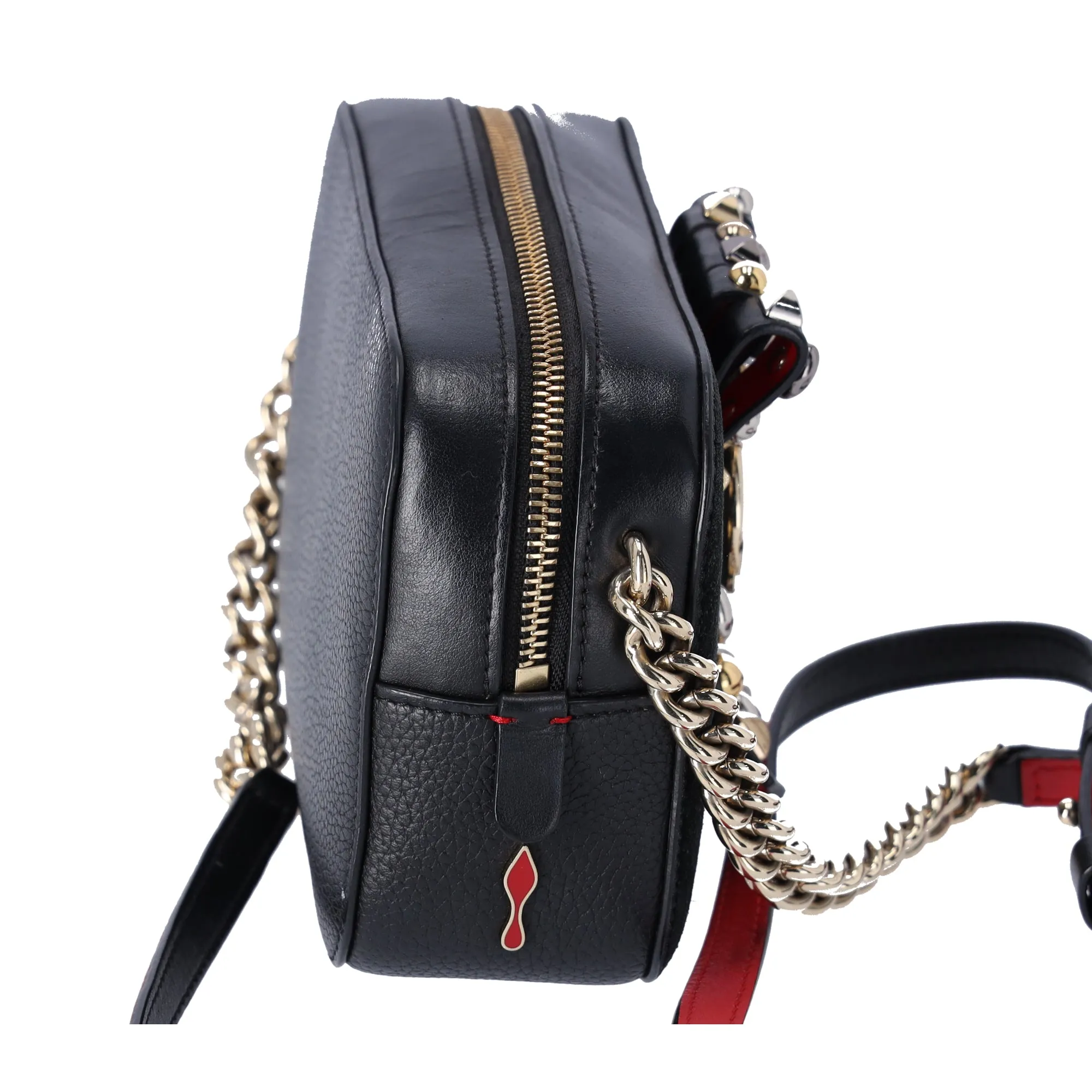 Christian Louboutin Rubylou Mini Shoulder Bag 3185262 Black Suede Leather sold by Gaby's Bags product image thumbnail 5
