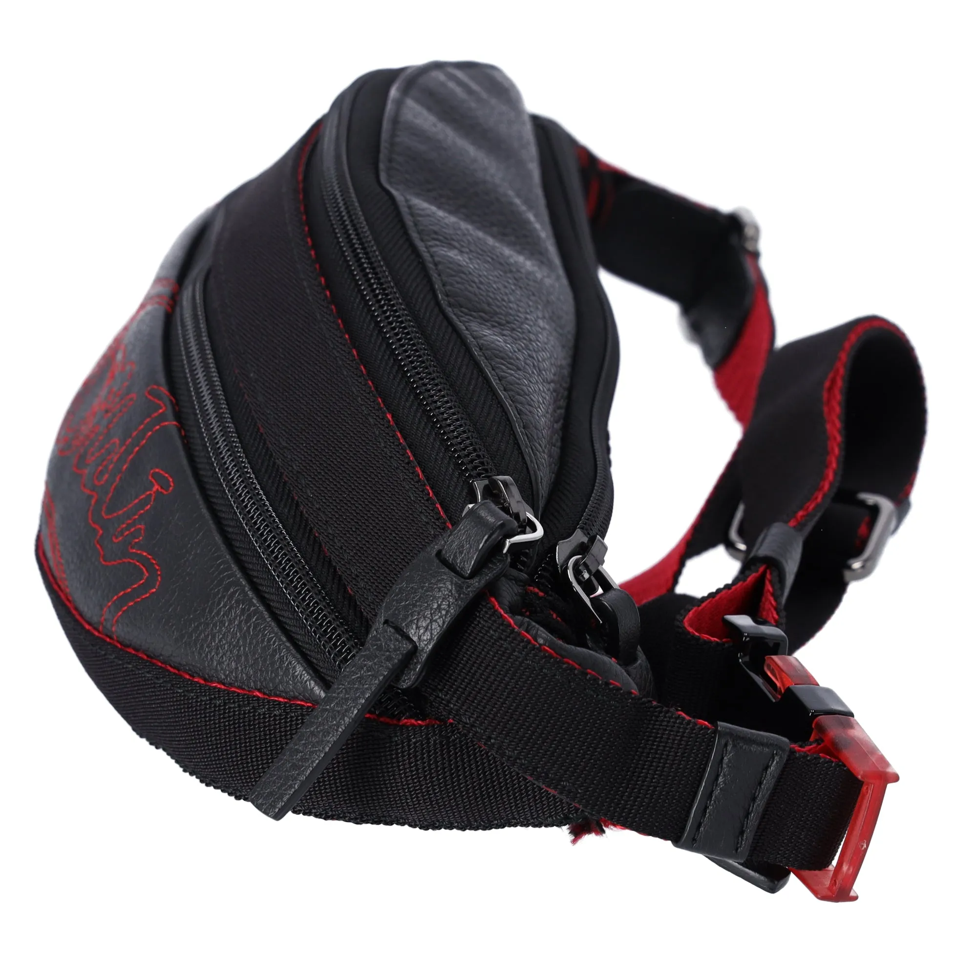 Christian Louboutin Paris to New York City Bum Bag 3195045 Black Red sold by Gaby's Bags product image thumbnail 5