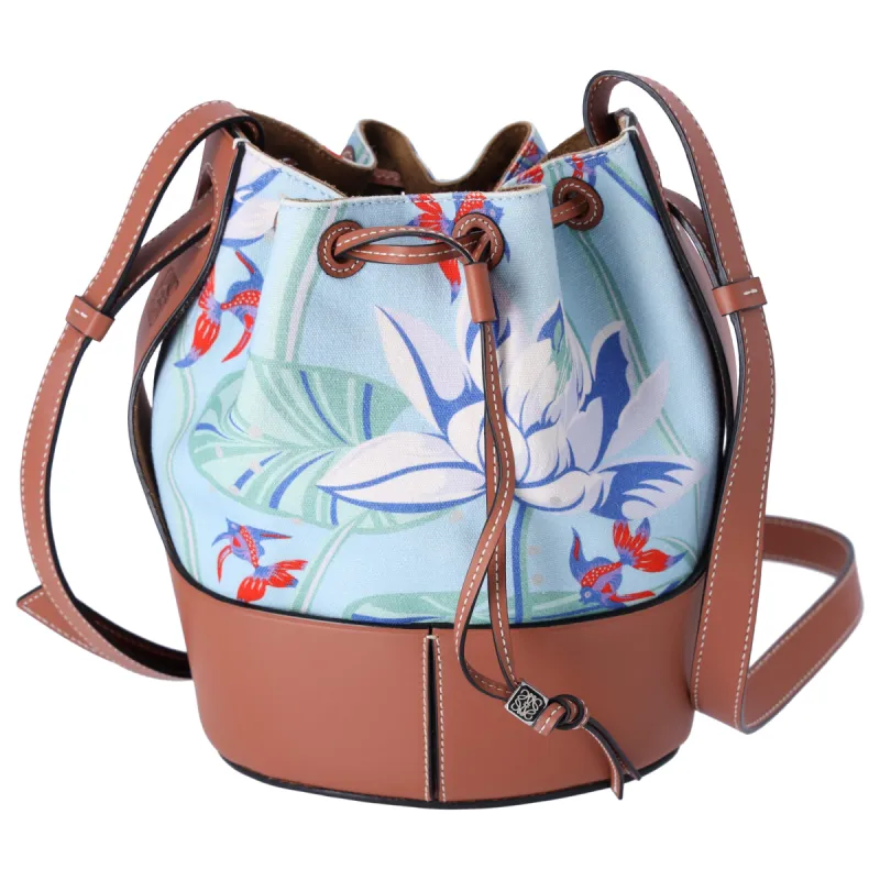 LOEWE Balloon Bag Small Shoulder Bag 328.04AC31 Light Blue Floral sold by Gaby's Bags