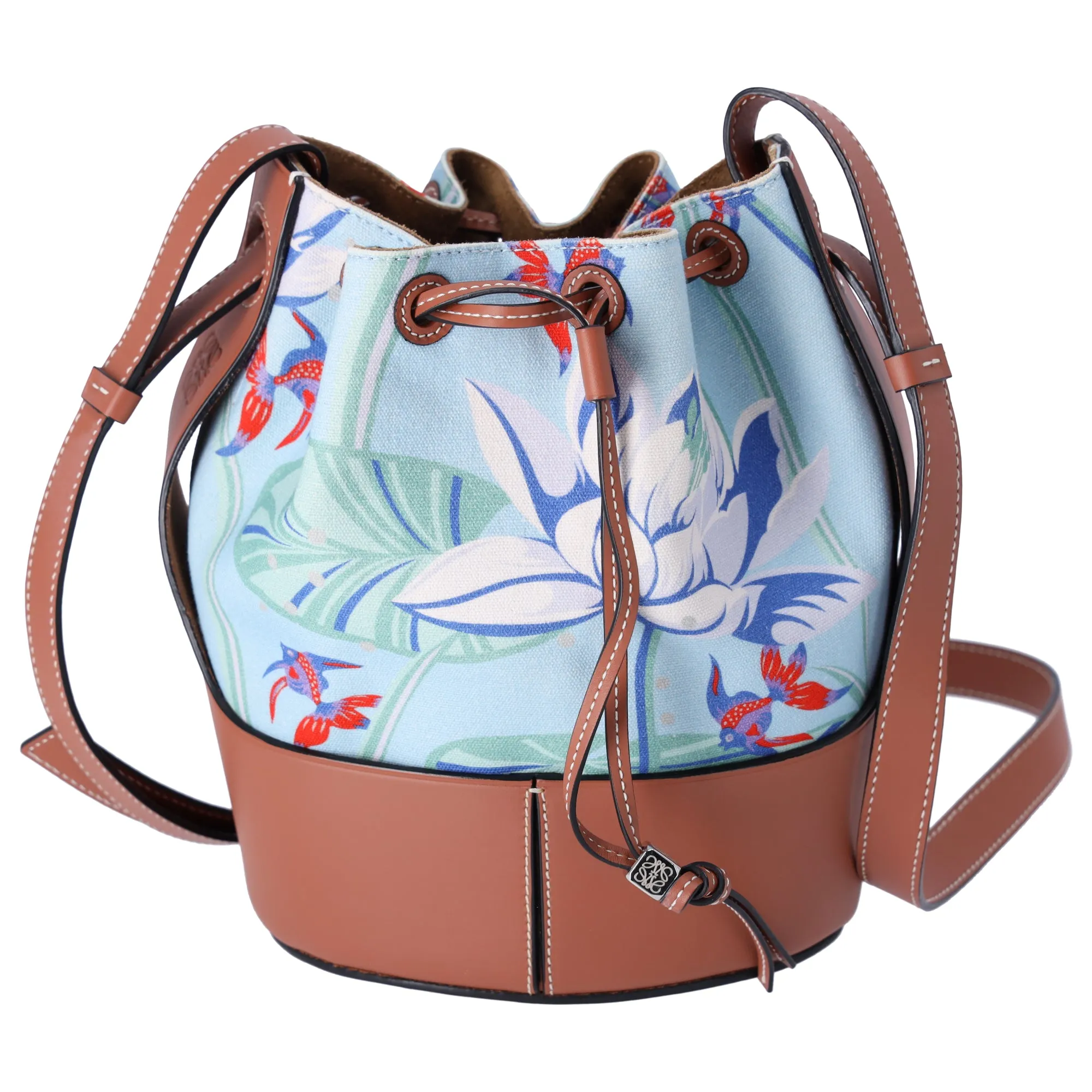 LOEWE Balloon Bag Small Shoulder Bag 328.04AC31 Light Blue Floral sold by Gaby's Bags