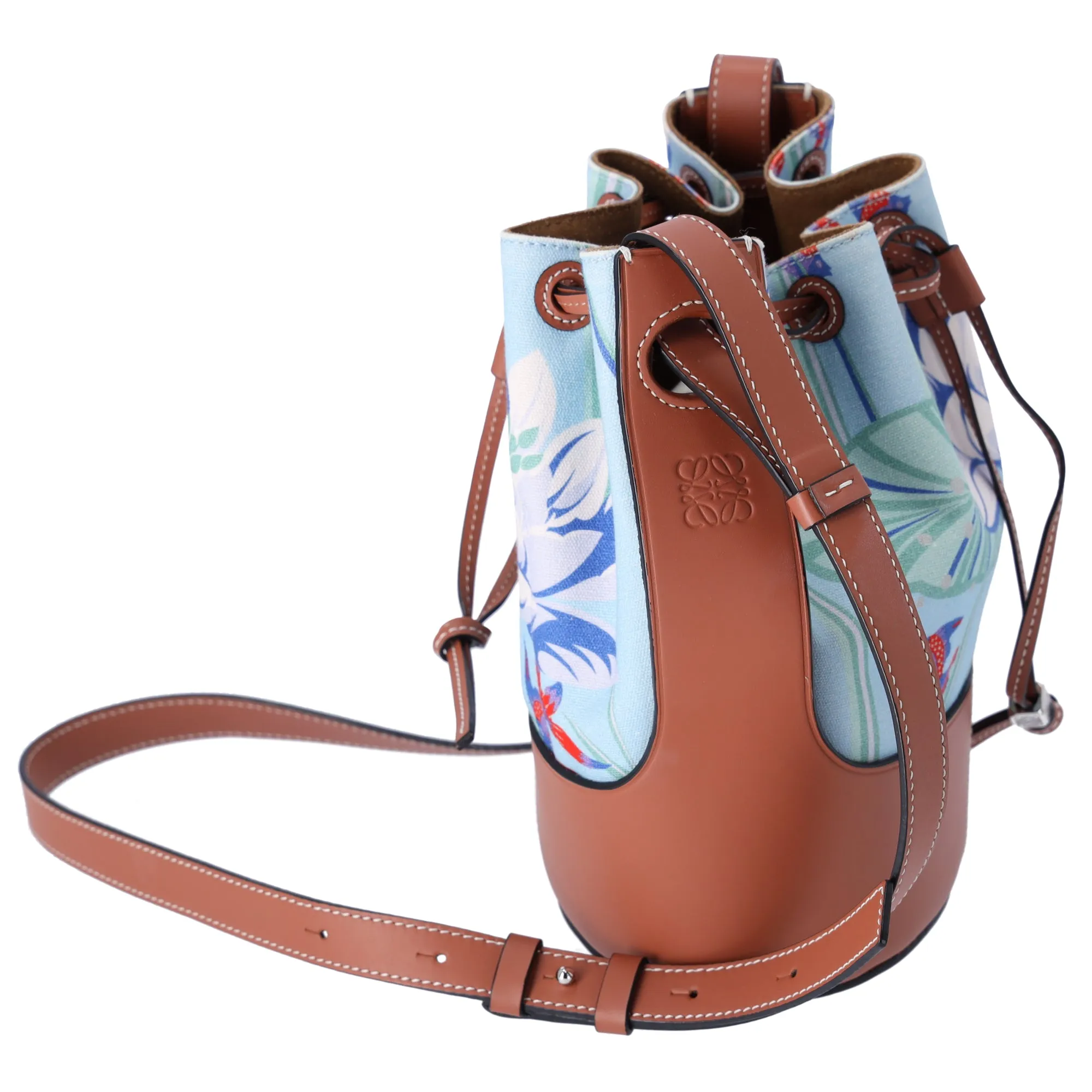 LOEWE Balloon Bag Small Shoulder Bag 328.04AC31 Light Blue Floral sold by Gaby's Bags product image thumbnail 4