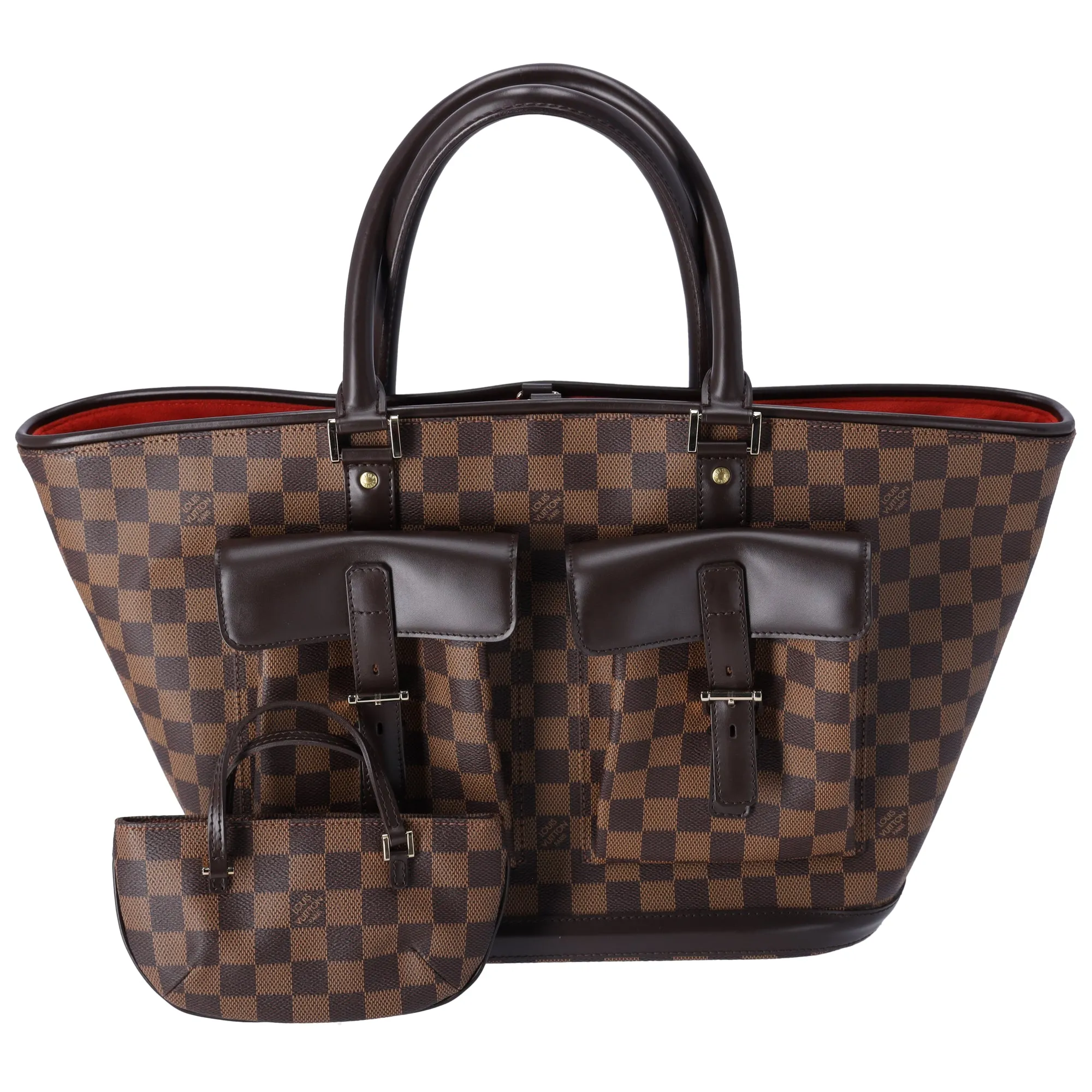 Louis Vuitton Manosque GM Damier Ebene Tote Bag N51120 + Pouch sold by Gaby's Bags