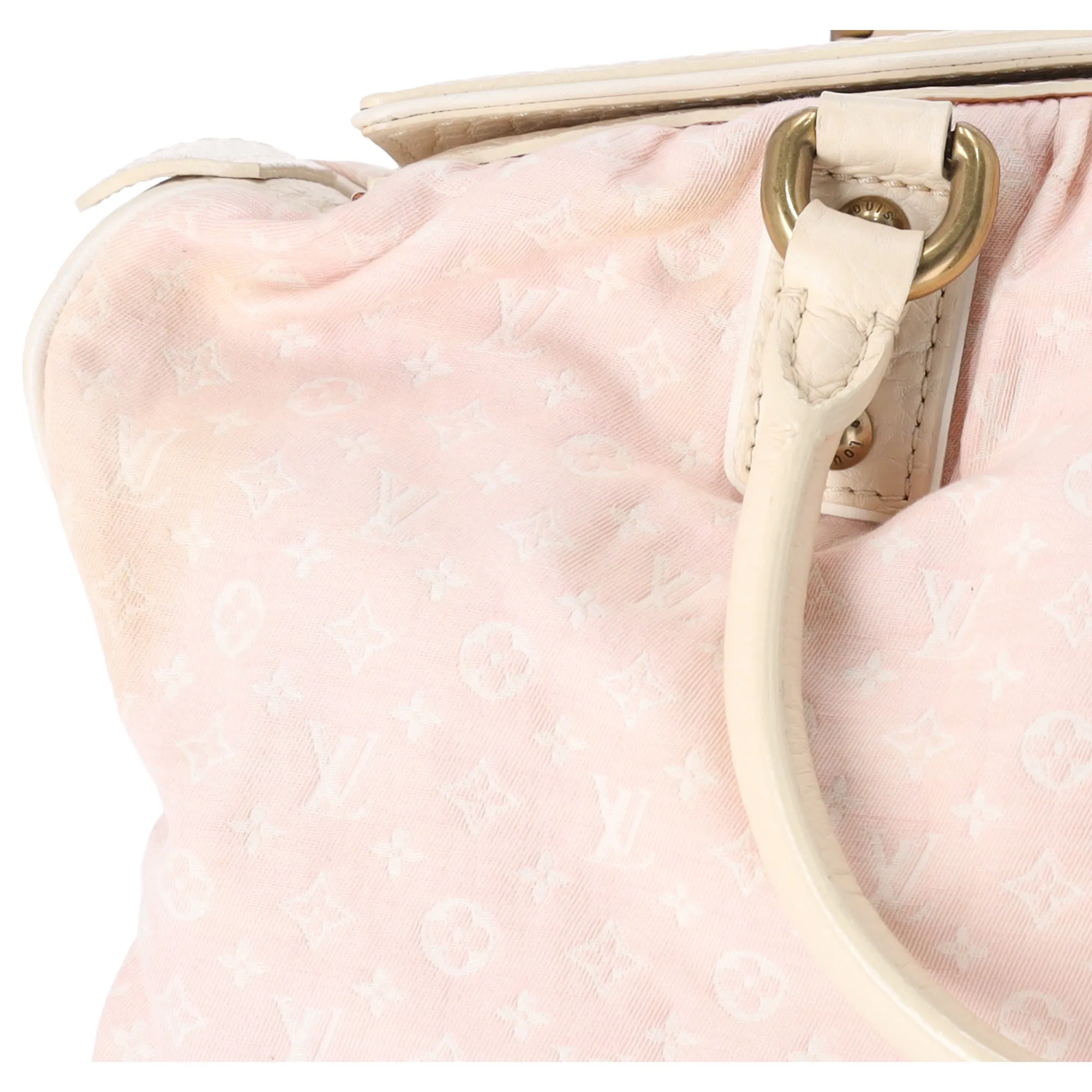 Louis Vuitton Trapeze GM Monogram Mini Lin Handbag M40064 Rose Cotton sold by Gaby's Bags product image thumbnail 5