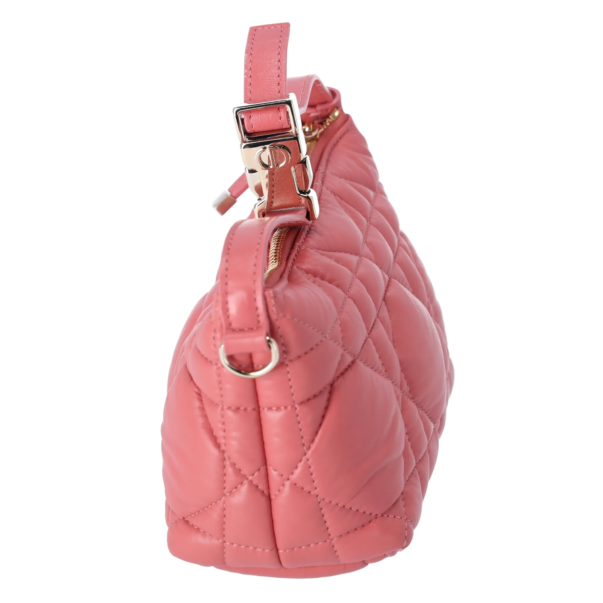 Christian Dior Nomade Pouch Small Cannage Stitching Handbag Pink Leather sold by Gaby's Bags product image thumbnail 2