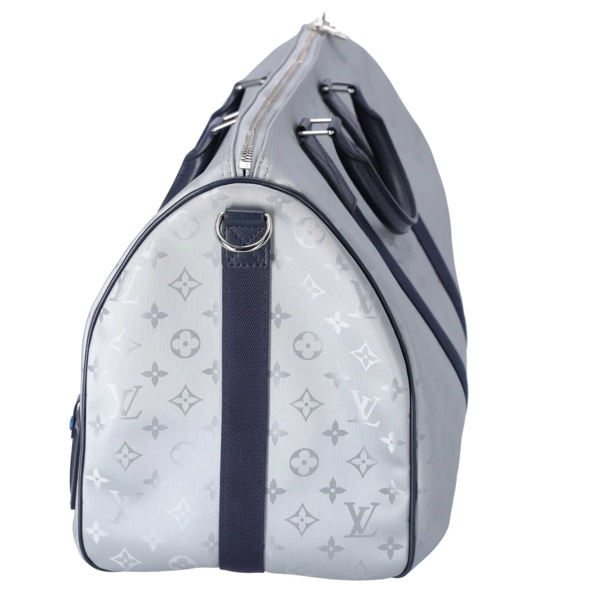 Louis Vuitton Keepall Bandouliere 50 Monogram Satellite Boston Bag Silver sold by Gaby's Bags product image thumbnail 3
