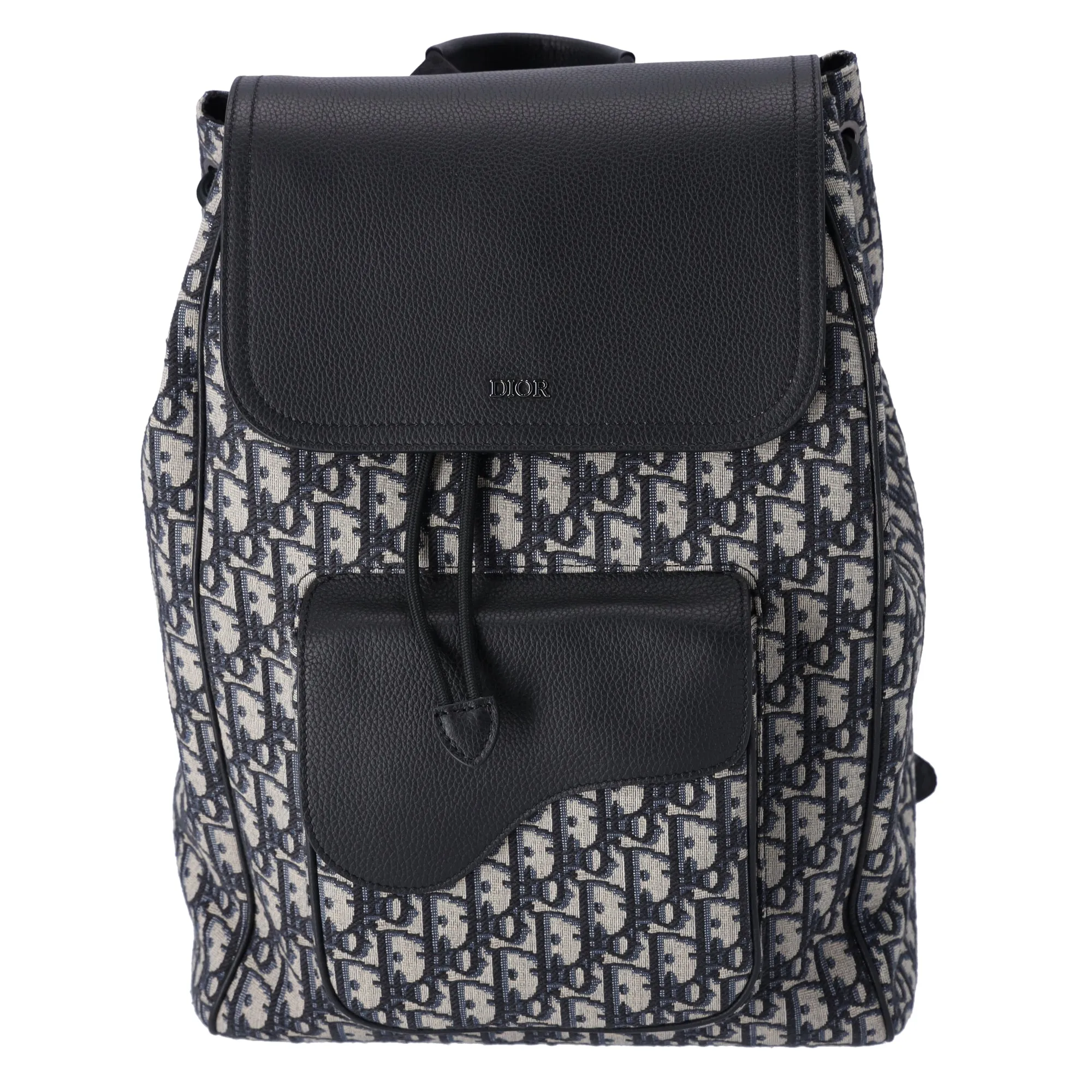 Christian Dior Saddle Backpack 1ADBA041YKS_H27E Beige Black Oblique Jacquard sold by Gaby's Bags