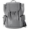 GUCCI GG Embossed Large Drawstring Flap Backpack 625770 Gray Leather sold by Gaby's Bags