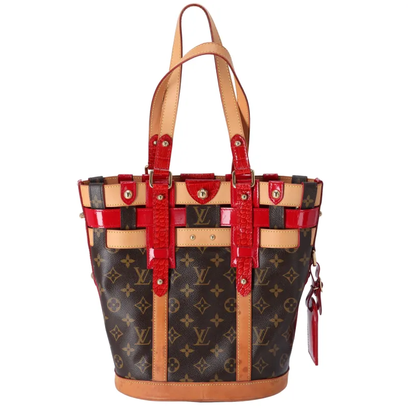 Louis Vuitton Neo Bucket Monogram Brown Red Ruby Shoulder Bag M95613 sold by Gaby's Bags