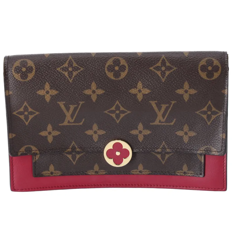 Louis Vuitton Portefeuille Flore M67404 Wallet Monogram Fuchsia (MISSING CHAIN) sold by Gaby's Bags