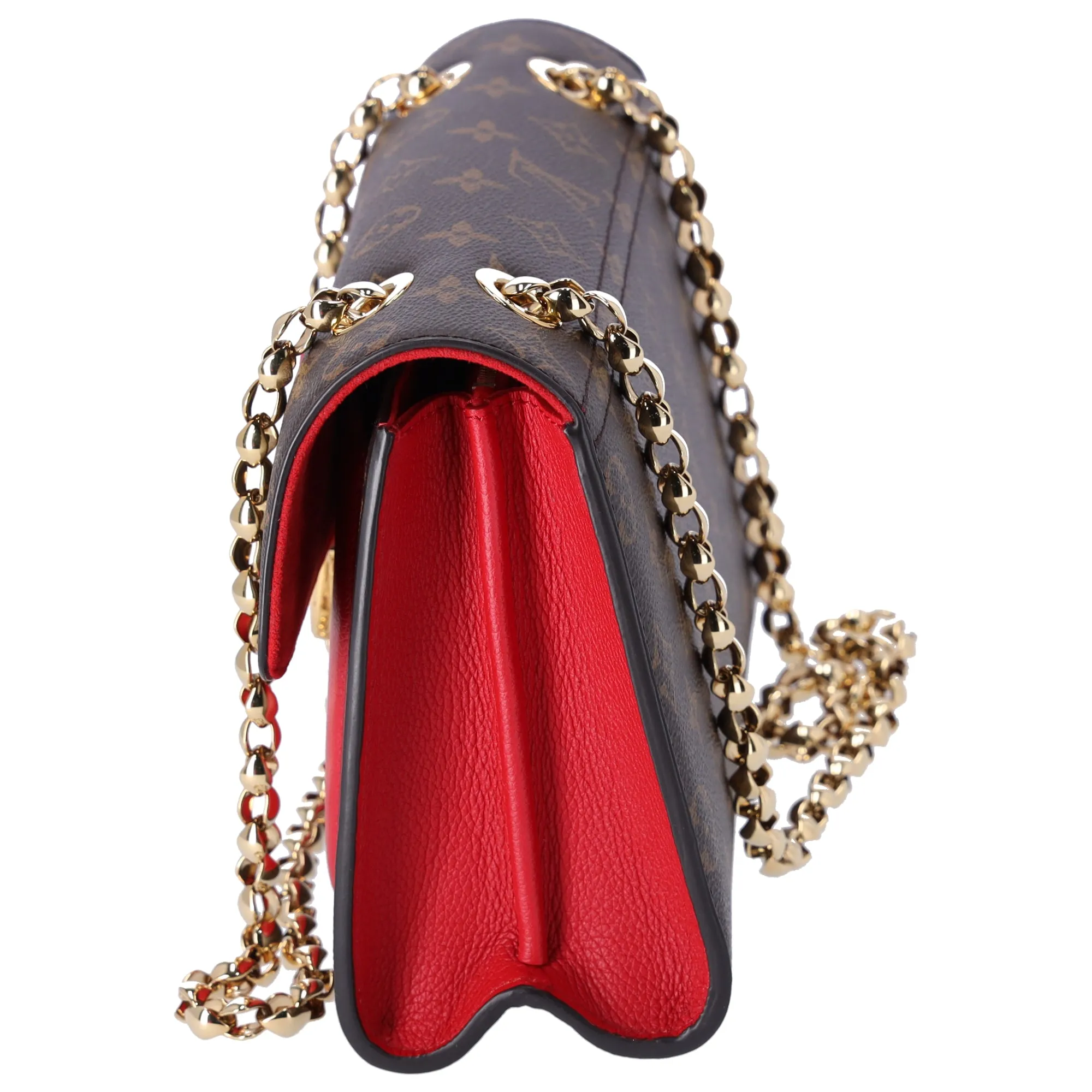 Louis Vuitton Victoire Brown Monogram Shoulder Bag M41731 Cerise Red Canvas sold by Gaby's Bags product image thumbnail 3