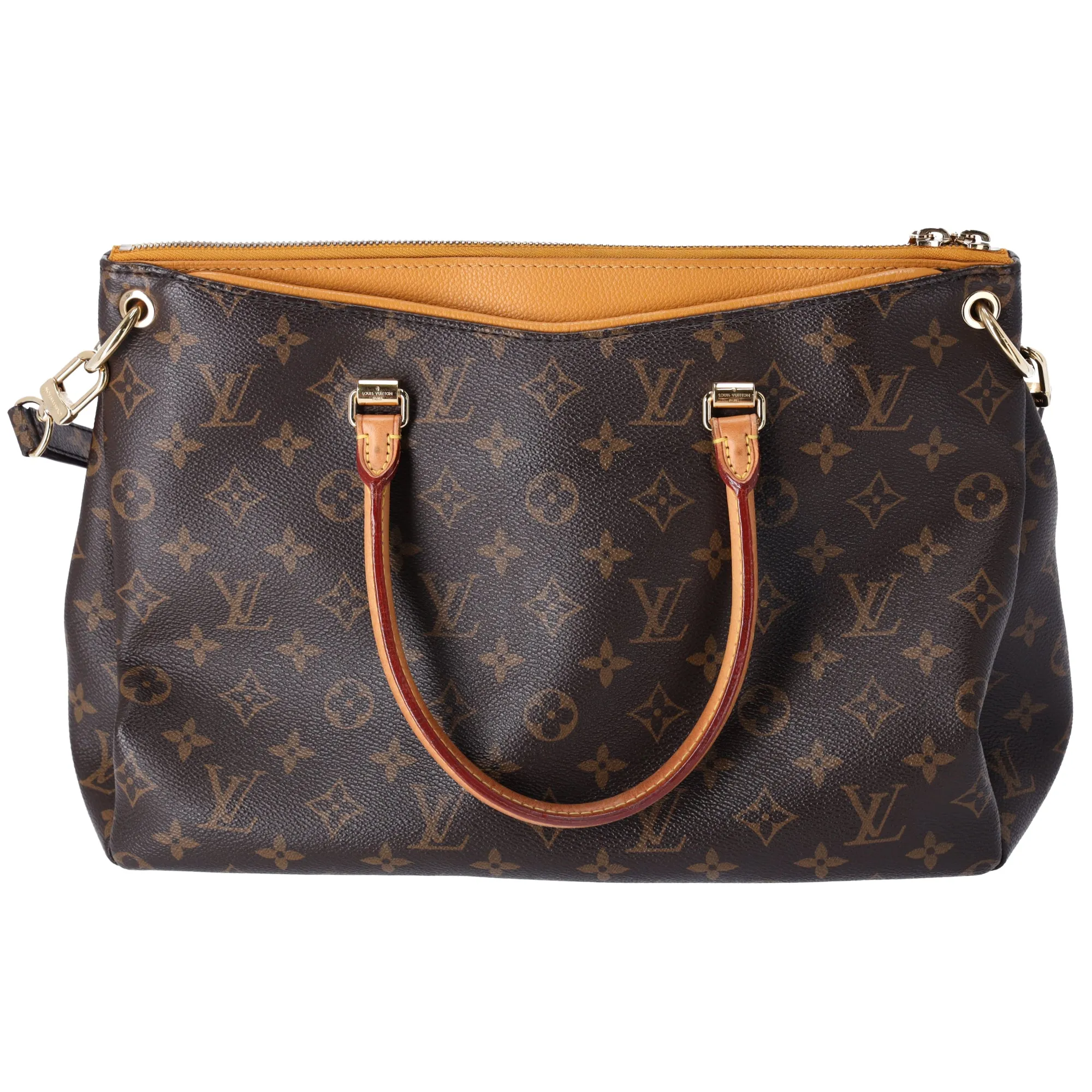 Louis Vuitton Pallas Monogram Handbag M40929 Saffron Monogram Canvas sold by Gaby's Bags product image thumbnail 4