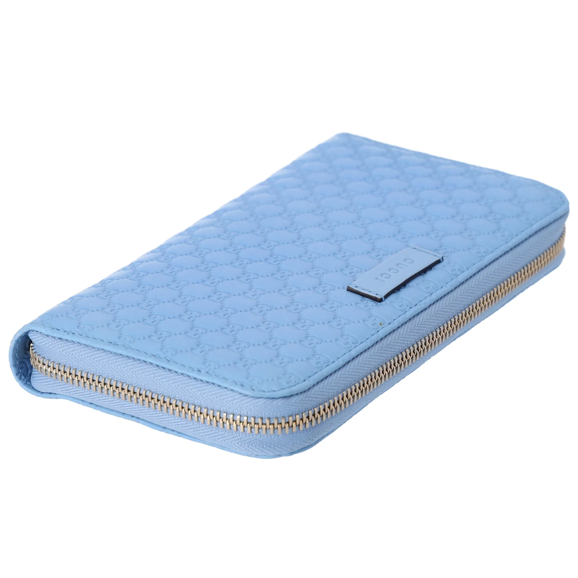 GUCCI Micro Guccissima Long Wallet 449391 Light Blue Leather sold by Gaby's Bags product image thumbnail 3