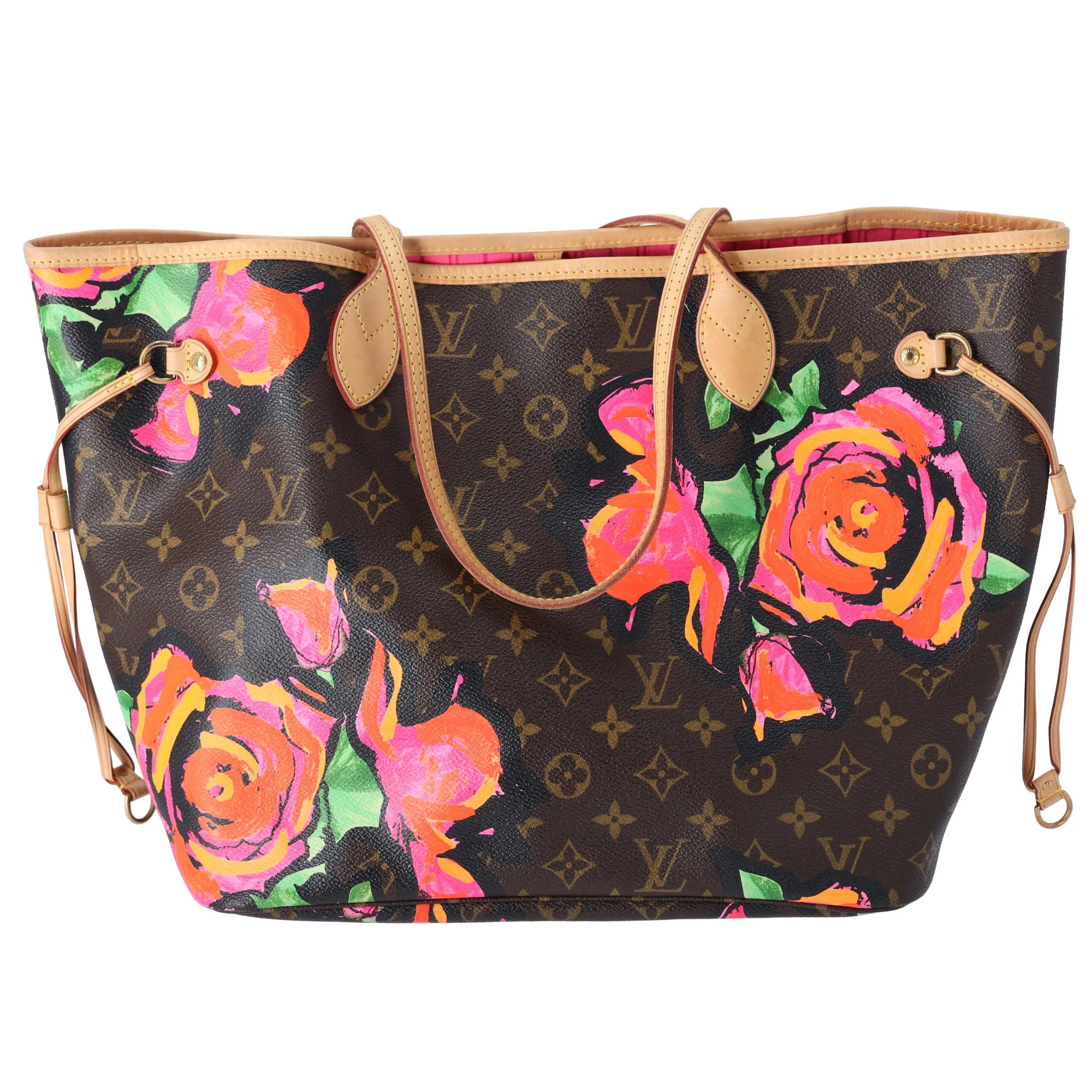 Louis Vuitton Neverfull MM Monogram Rose Tote Bag M48613 Brown Pink sold by Gaby's Bags