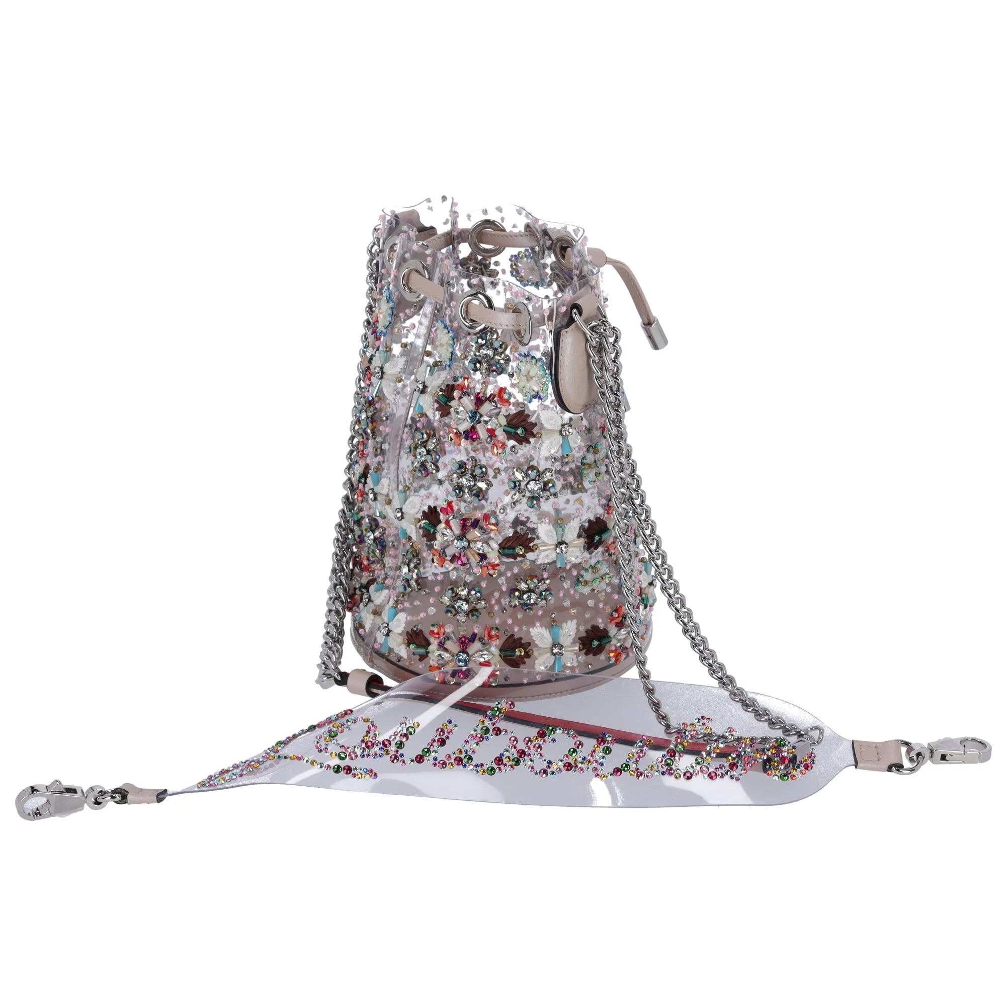 Christian Louboutin Marie Jane Crystal-Beaded PVC Bucket Bag Limited Edition sold by Gaby's Bags product image thumbnail 5
