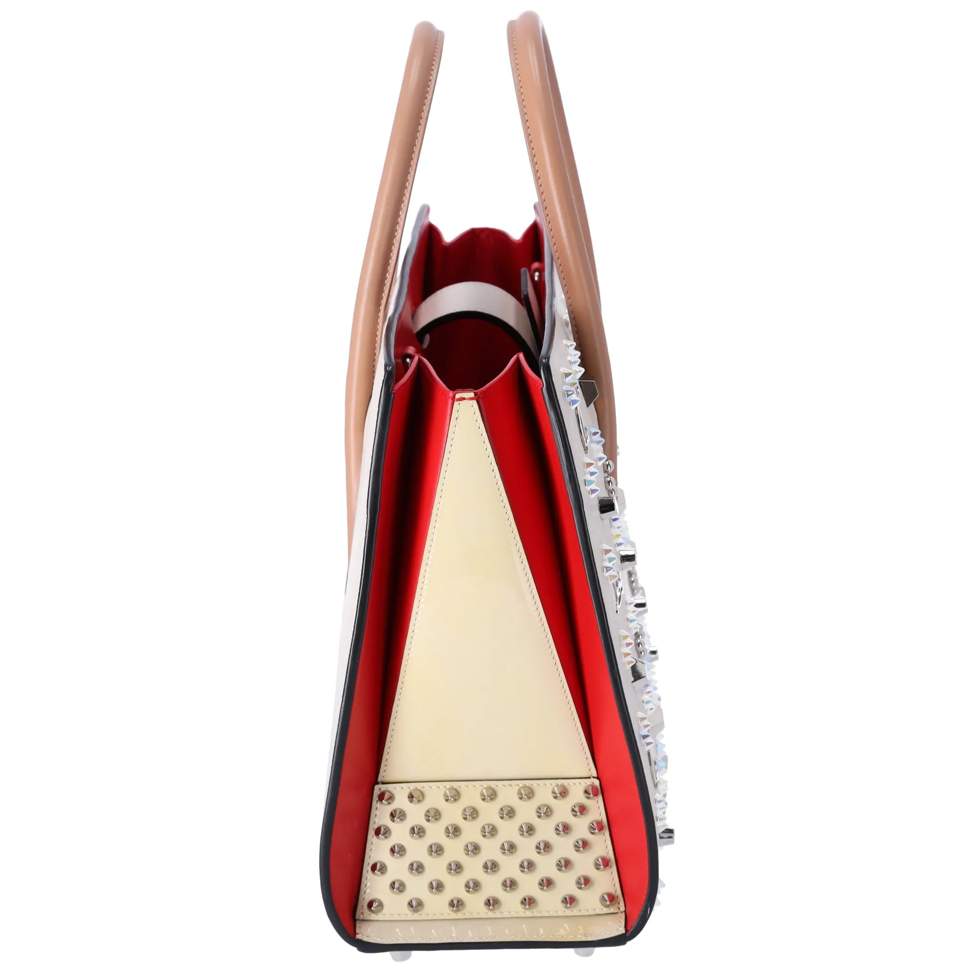 Louboutin Paloma S Medium Tote Shoulder Leather Cream Multi Studded sold by Gaby's Bags product image thumbnail 4