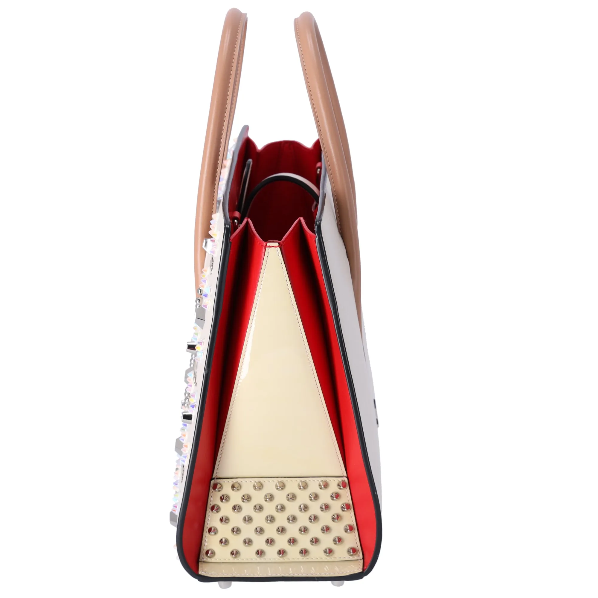 Louboutin Paloma S Medium Tote Shoulder Leather Cream Multi Studded sold by Gaby's Bags product image thumbnail 2