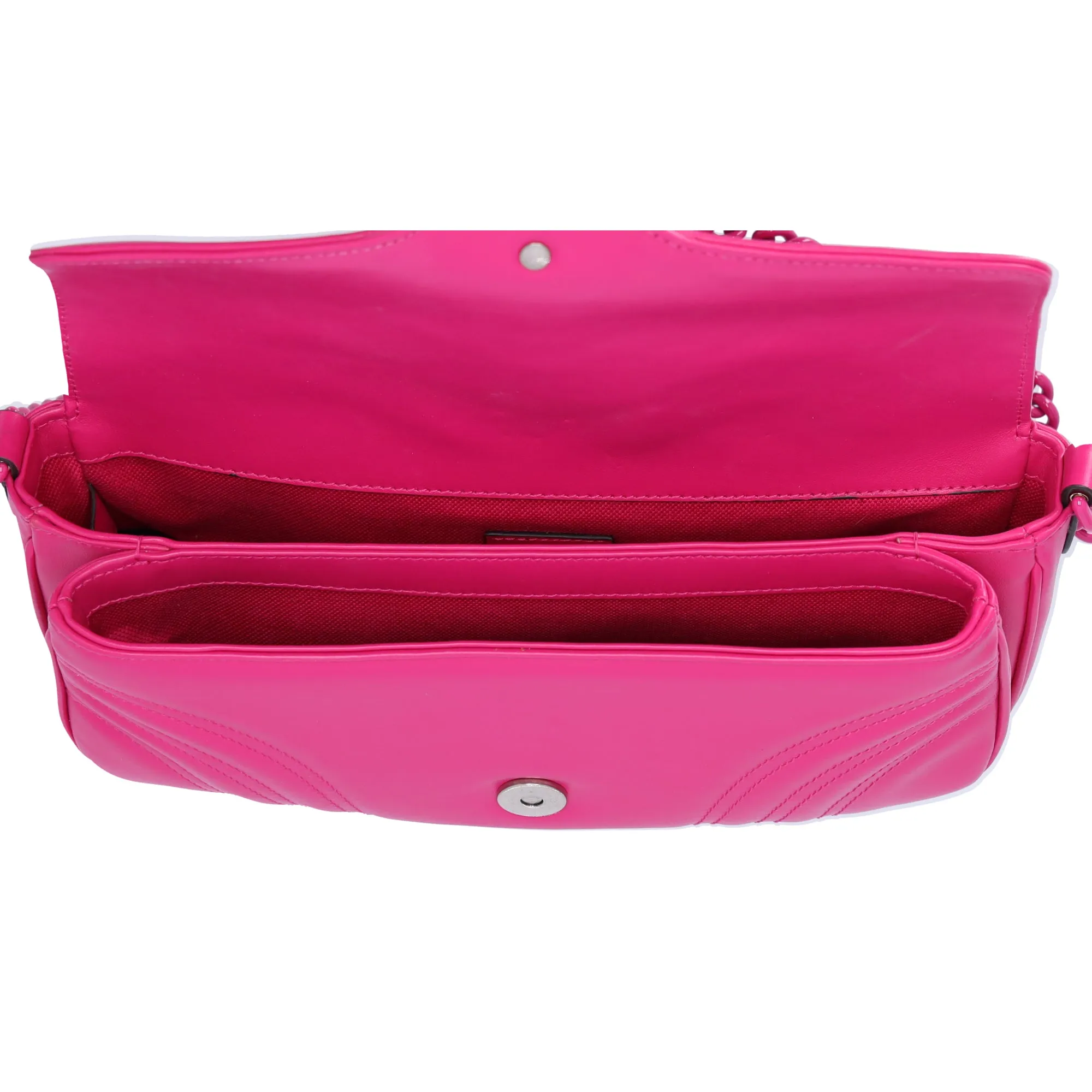 GUCCI GG Marmont Quilted Shoulder Bag 734814 Fuchsia Pink Quilted Leather sold by Gaby's Bags product image thumbnail 2