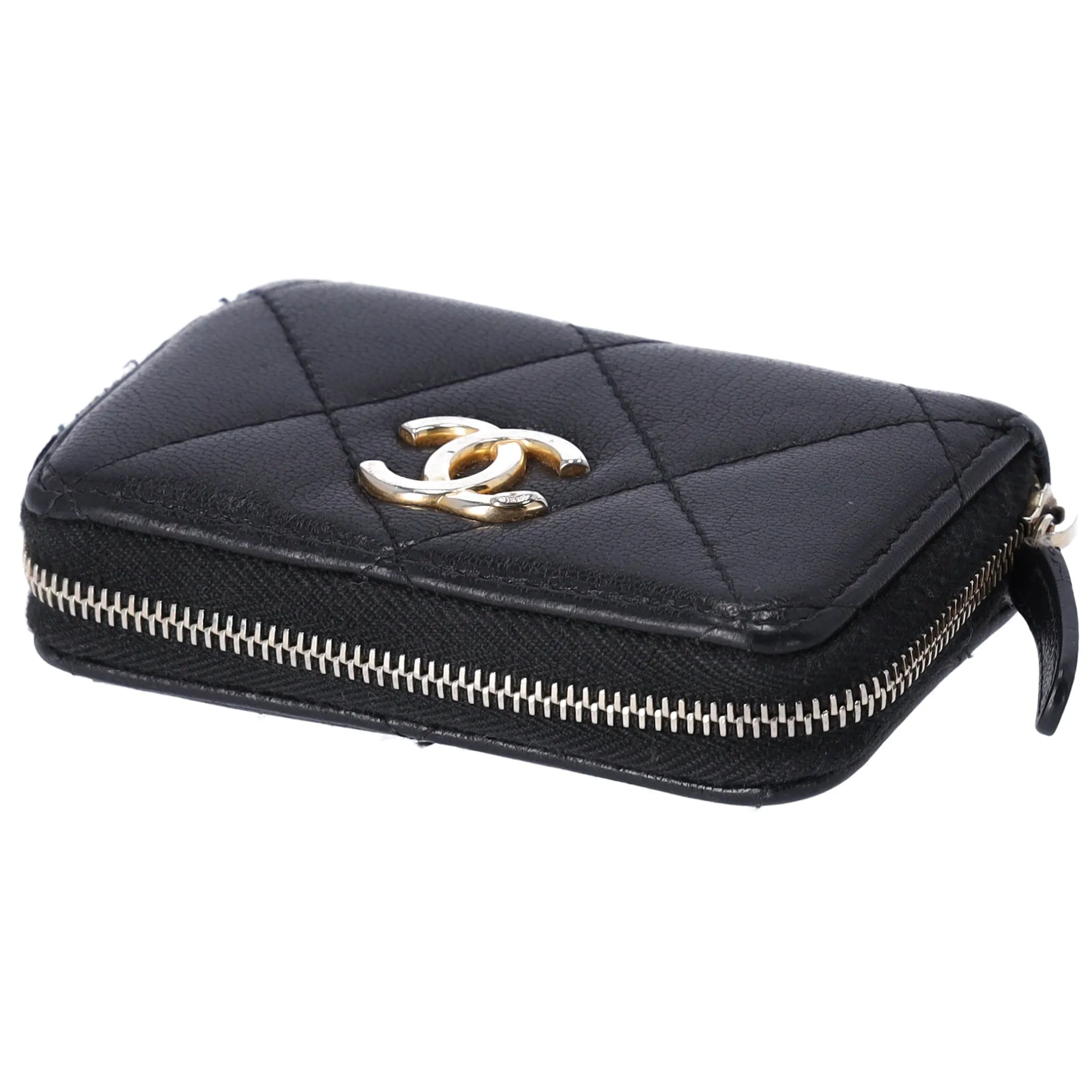 CHANEL Matelasse Coin Case Wallet Black Lambskin sold by Gaby's Bags product image thumbnail 4