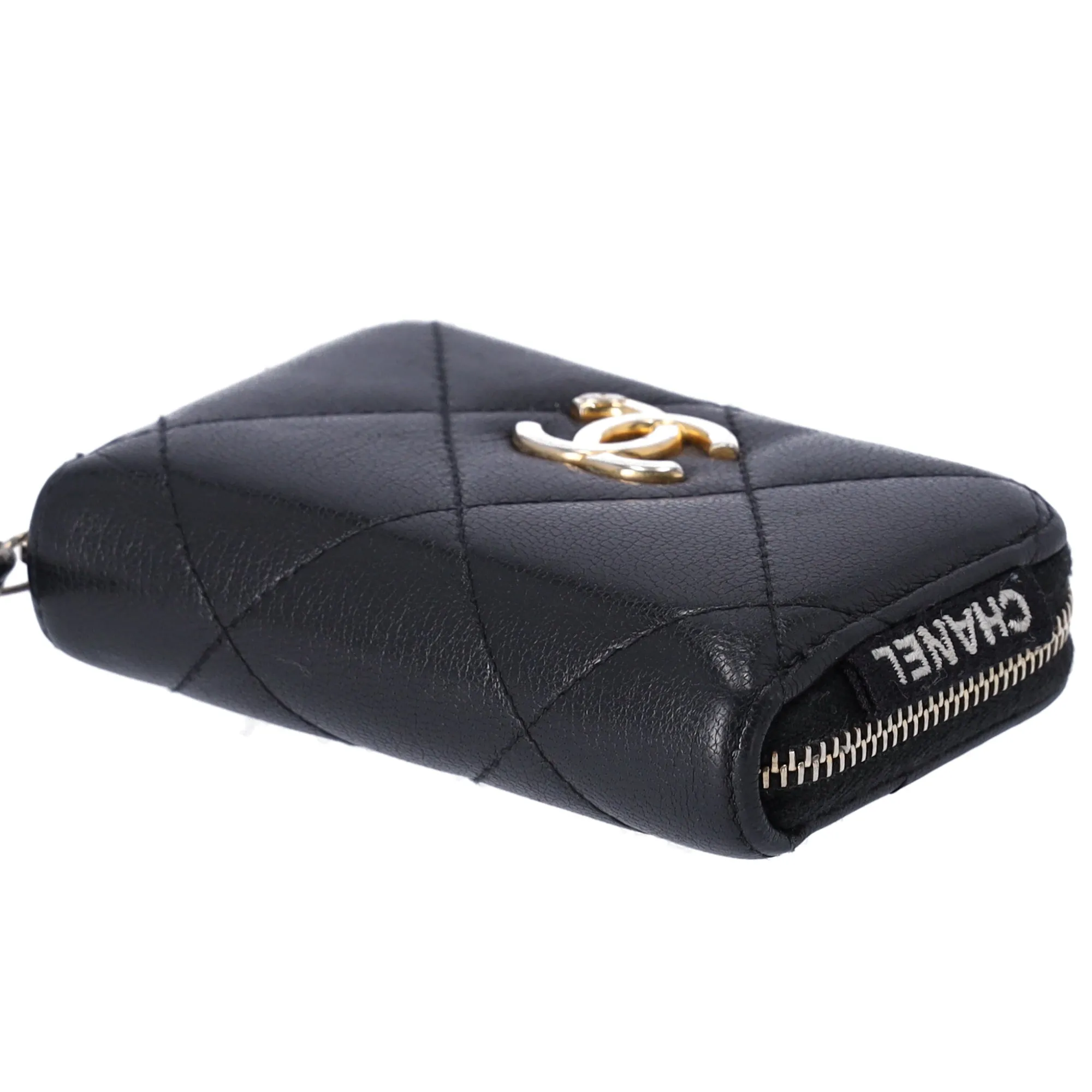 CHANEL Matelasse Coin Case Wallet Black Lambskin sold by Gaby's Bags product image thumbnail 2