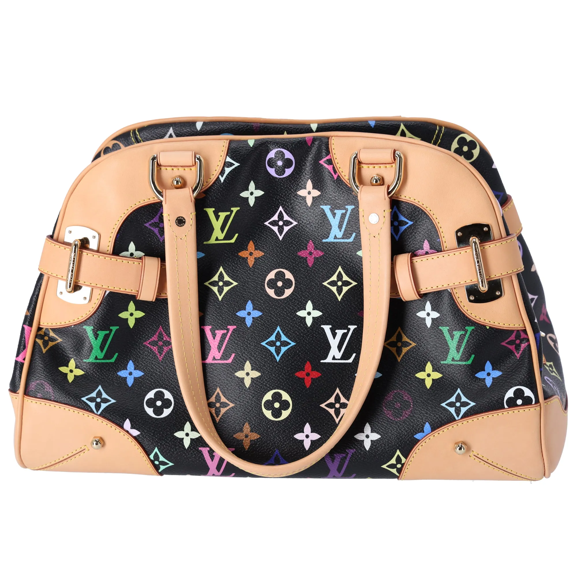 Louis Vuitton x Takashi Murakami Claudia Monogram Multicolor Handbag M40194 Noir sold by Gaby's Bags product image thumbnail 5