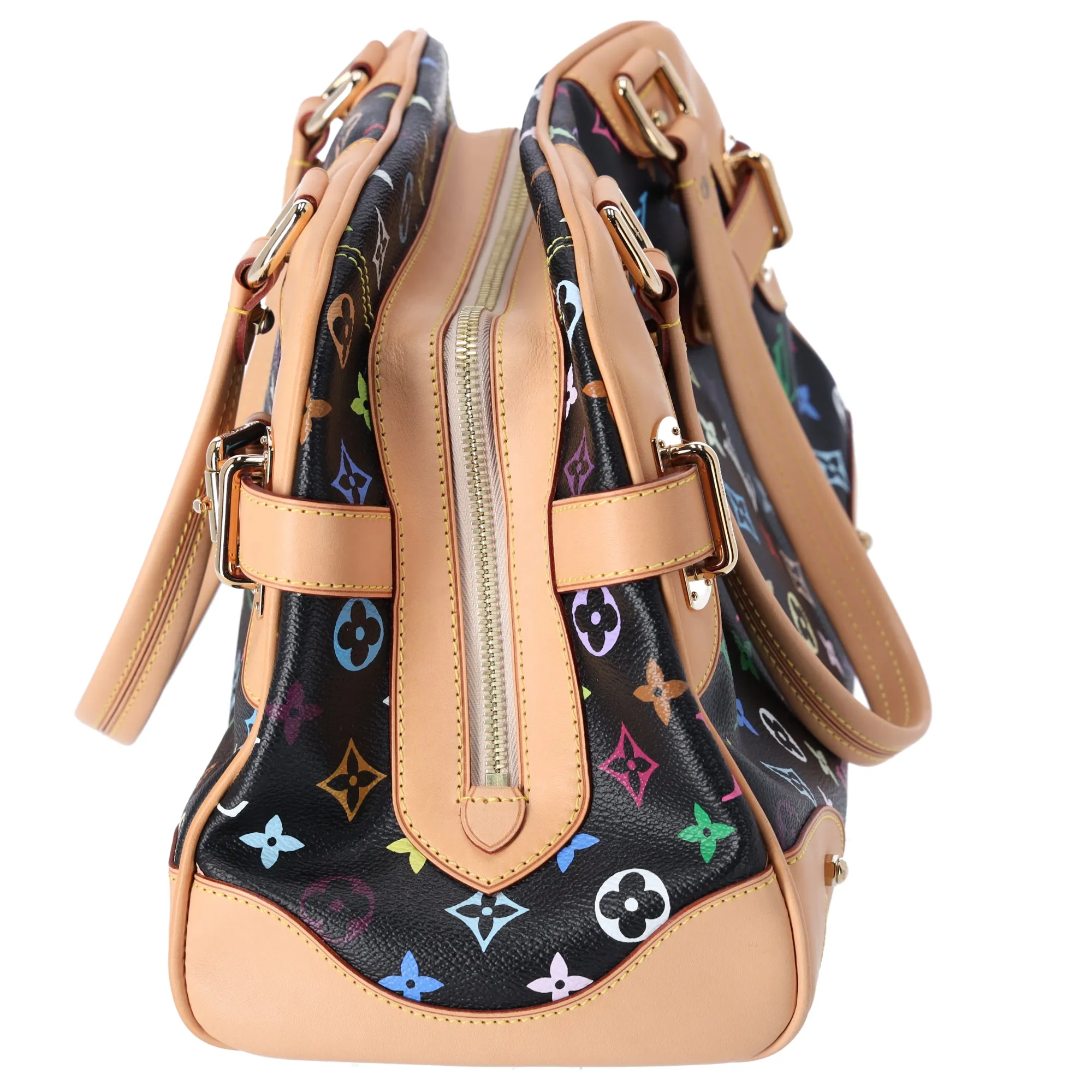 Louis Vuitton x Takashi Murakami Claudia Monogram Multicolor Handbag M40194 Noir sold by Gaby's Bags product image thumbnail 3