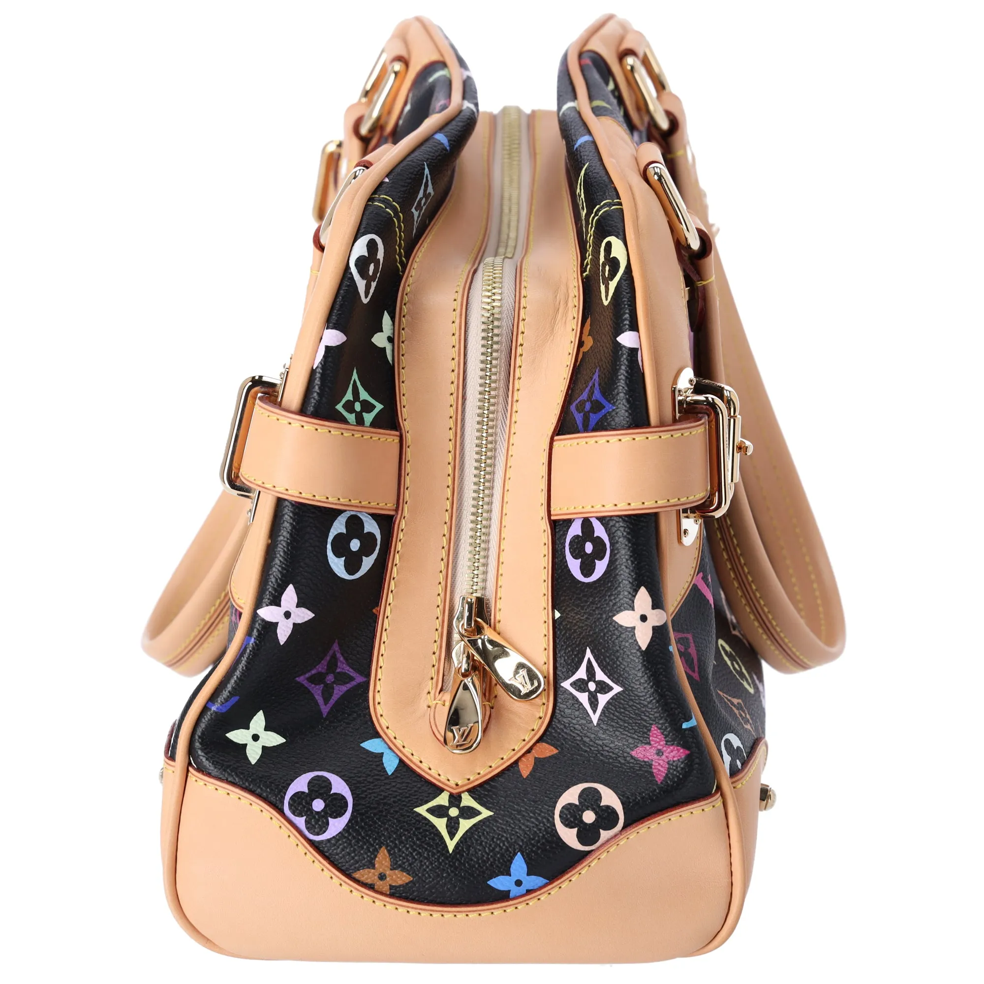 Louis Vuitton x Takashi Murakami Claudia Monogram Multicolor Handbag M40194 Noir sold by Gaby's Bags product image thumbnail 4