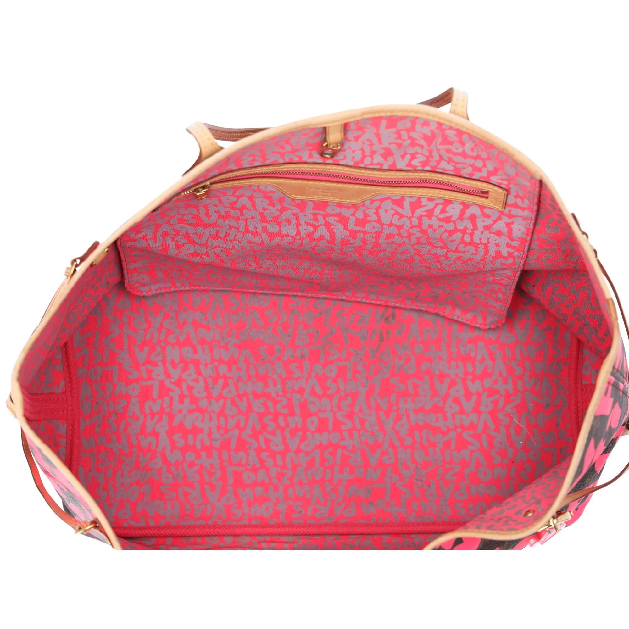 Louis Vuitton Neverfull GM Monogram Graffiti Tote Bag M93701 Fuchsia sold by Gaby's Bags product image thumbnail 2